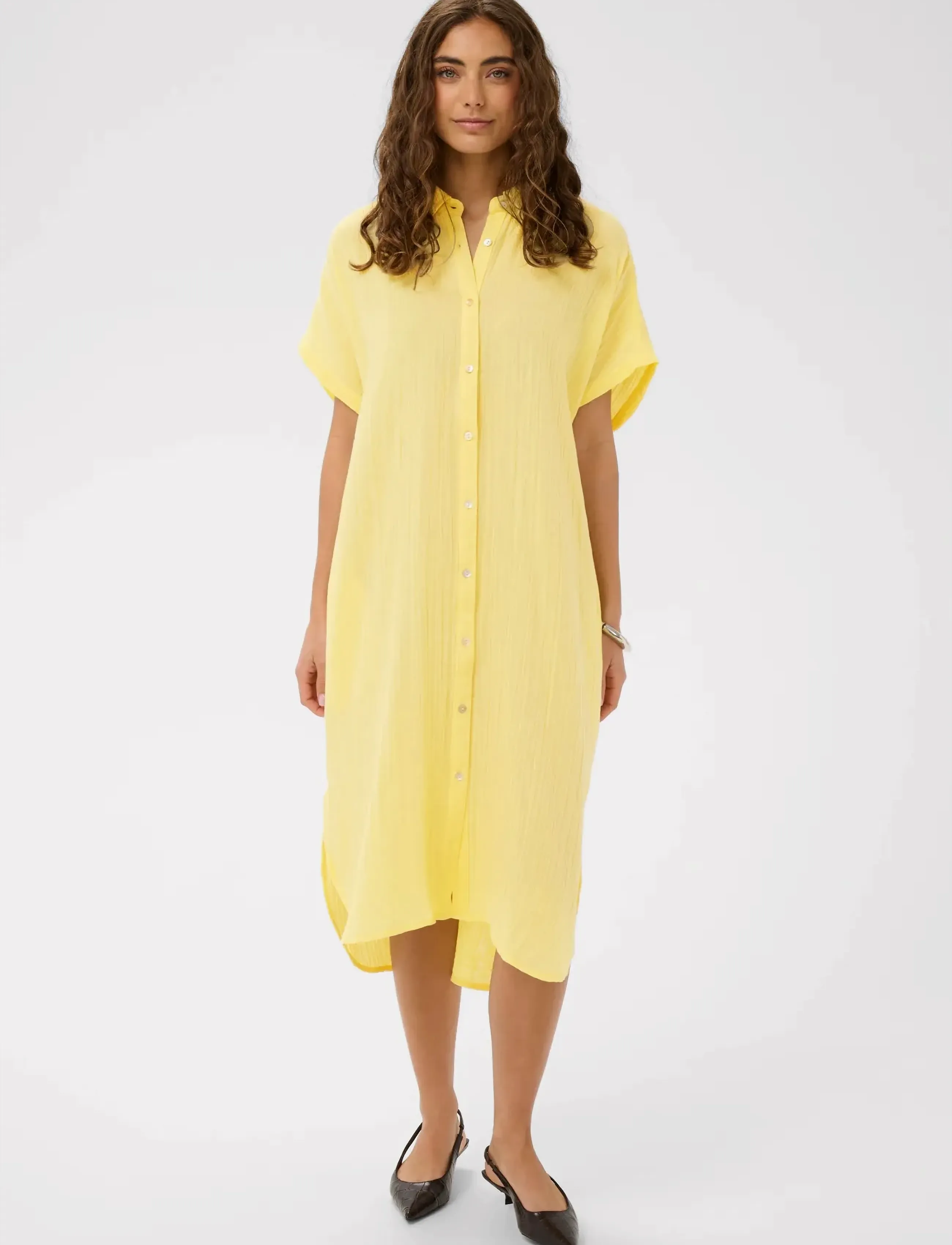 Culture CUelina Kaftan Dress - Kleider - LEMON MERINGUE / yellow