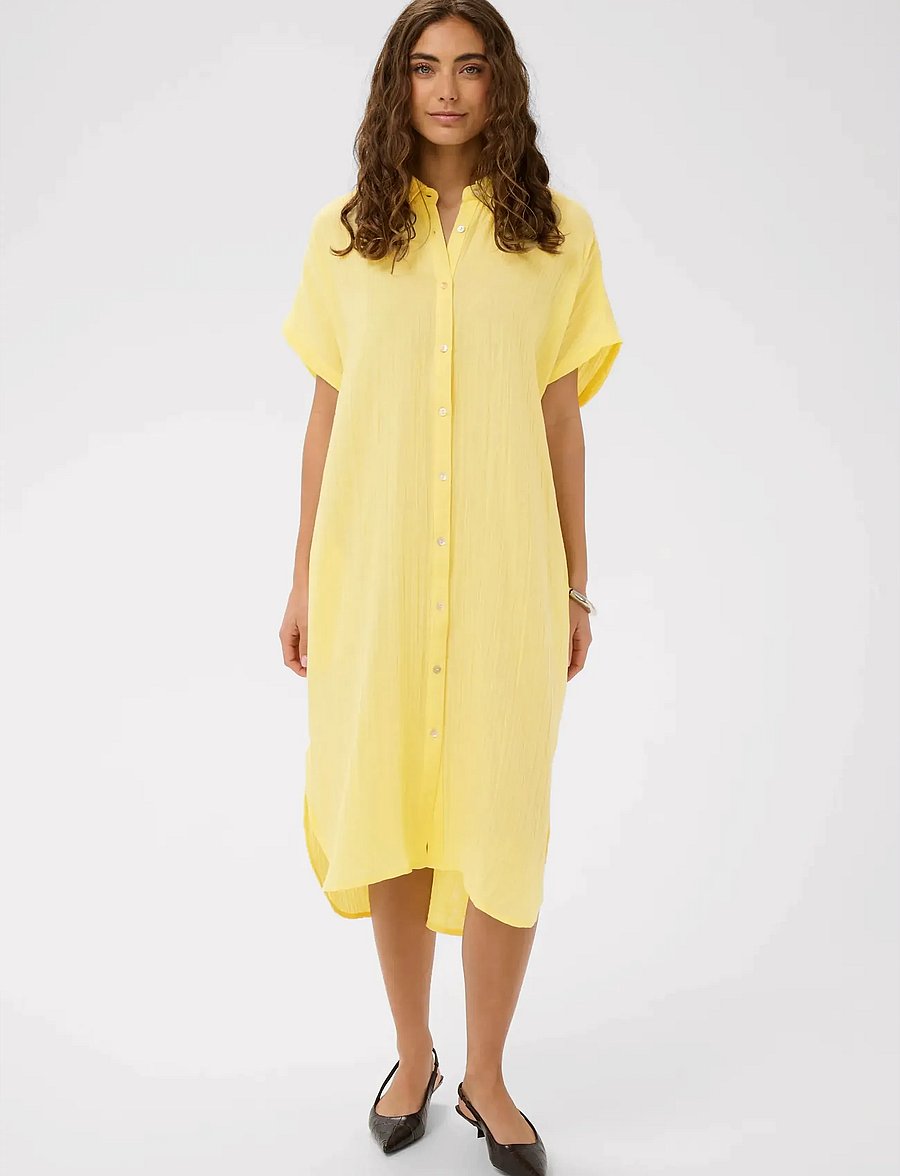 Culture - CUelina Kaftan Dress - kesämekot - lemon meringue - 0