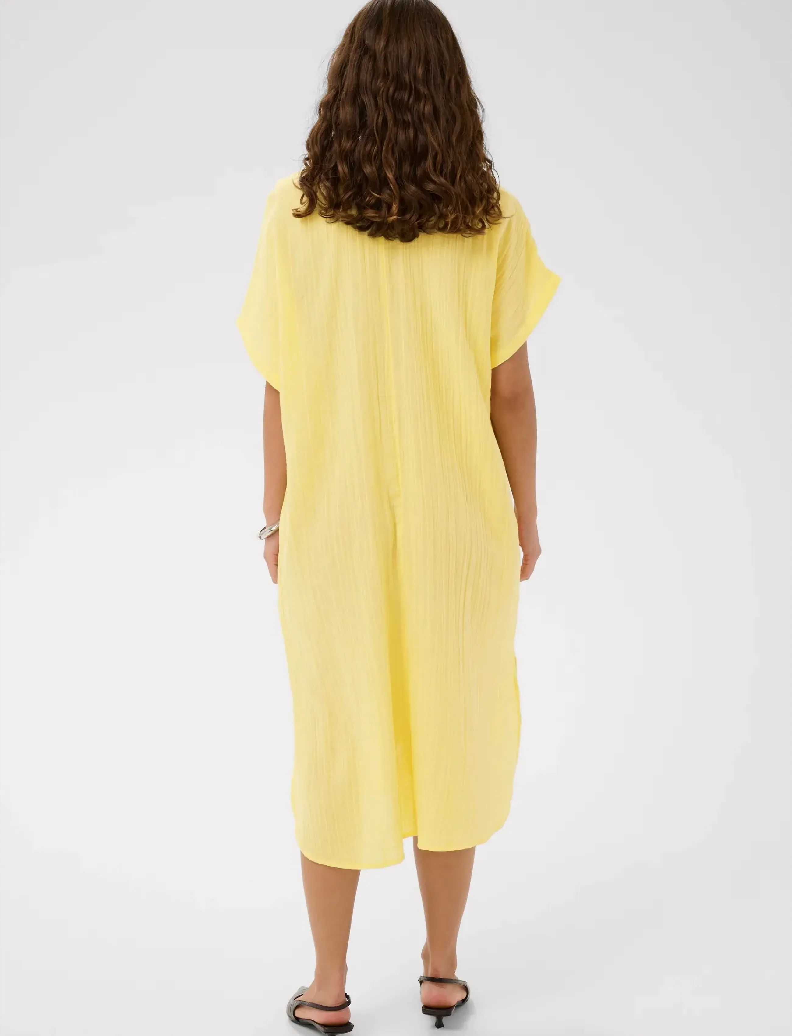Culture - CUelina Kaftan Dress - sommarklänningar - lemon meringue - 3