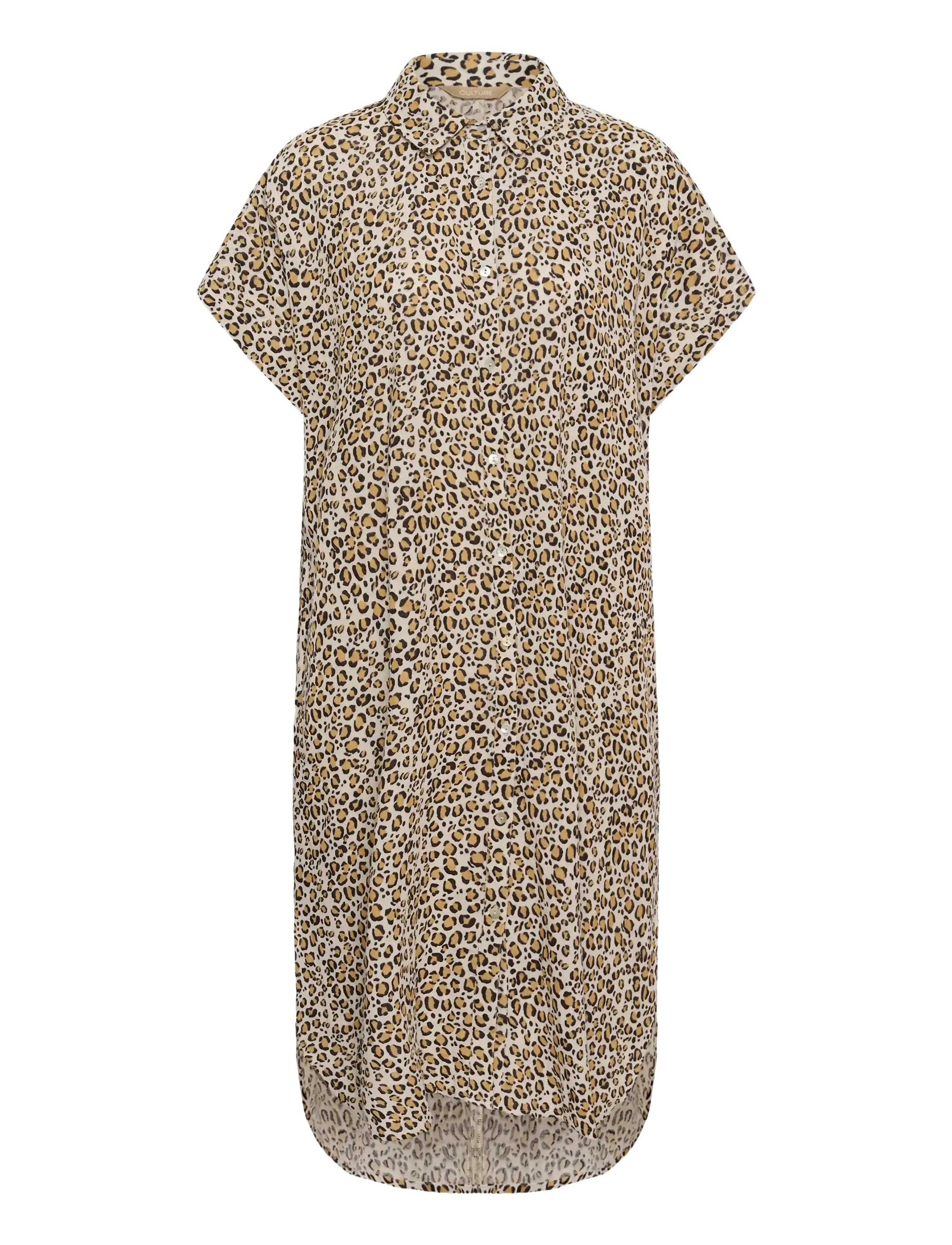 Culture CUelina Kaftan Dress - Kleidung - LIGHT LEOPARD / multi