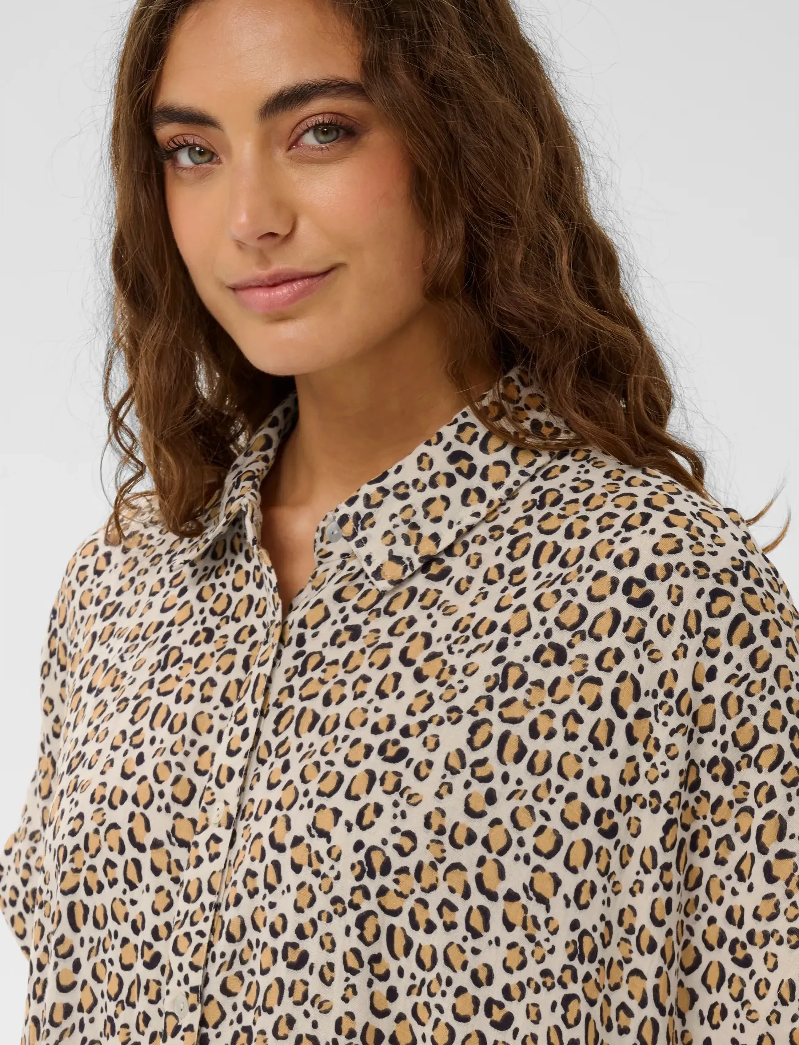 Culture - CUelina Kaftan Dress - light leopard - 4