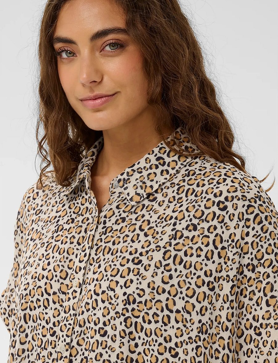 Culture - CUelina Kaftan Dress - light leopard - 4