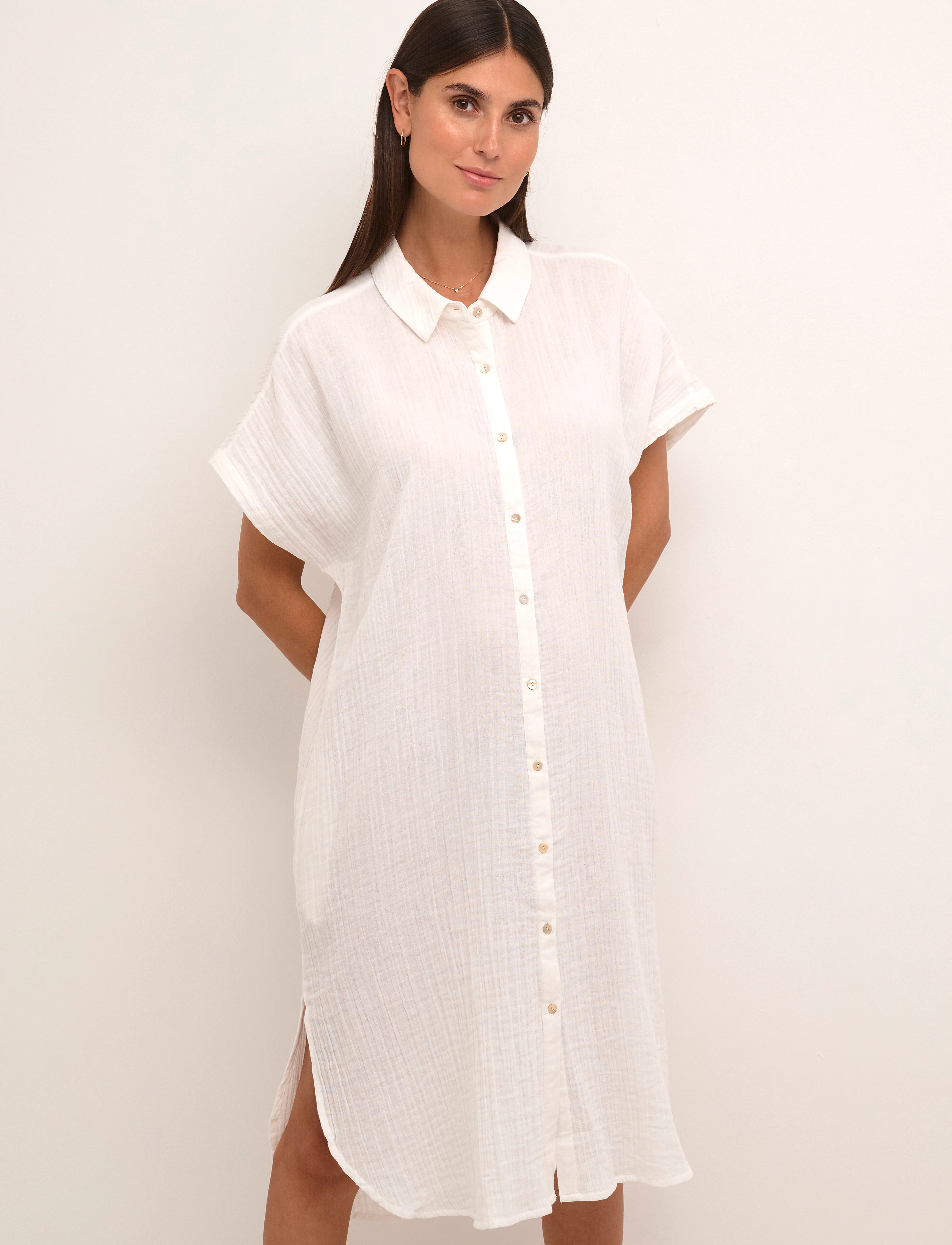 Culture CUelina Kaftan Dress - Kleider - SPRING GARDENIA / white