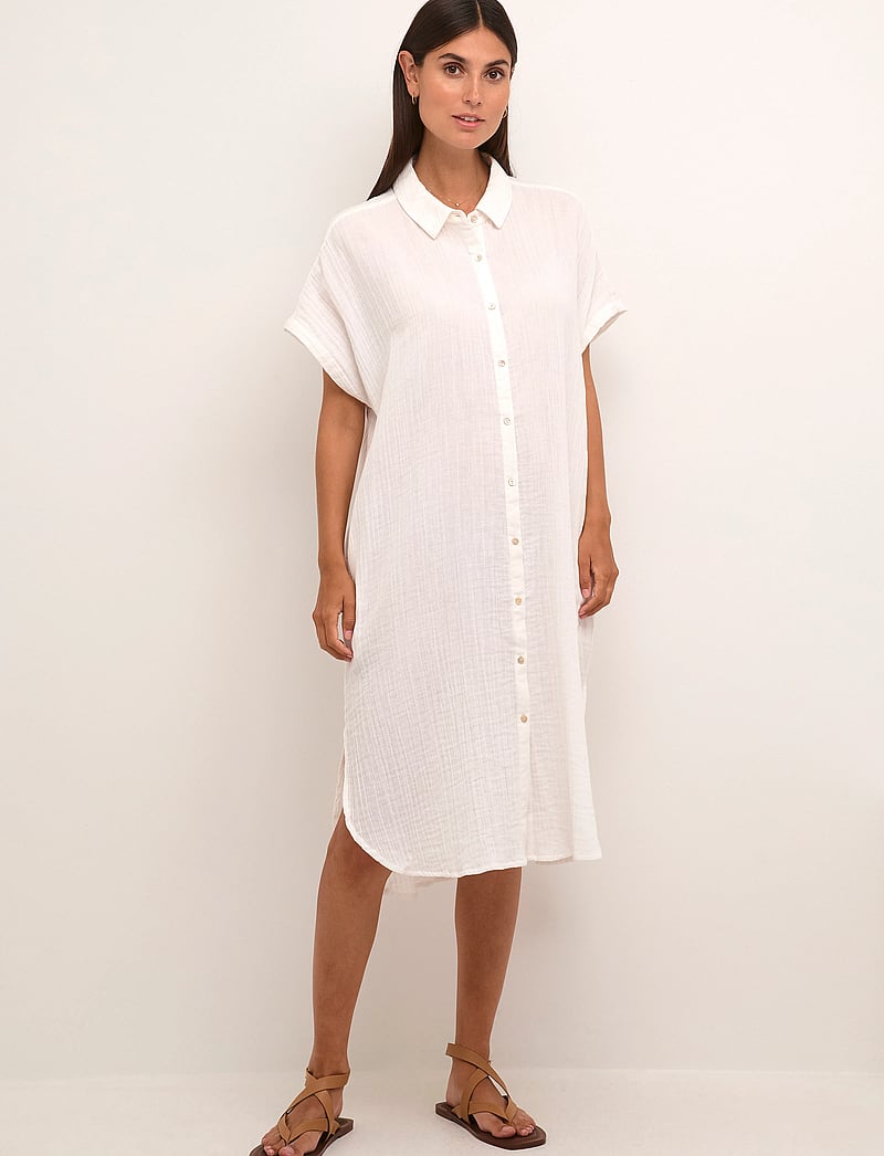 Culture - CUelina Kaftan Dress - skjortekjoler - spring gardenia - 3