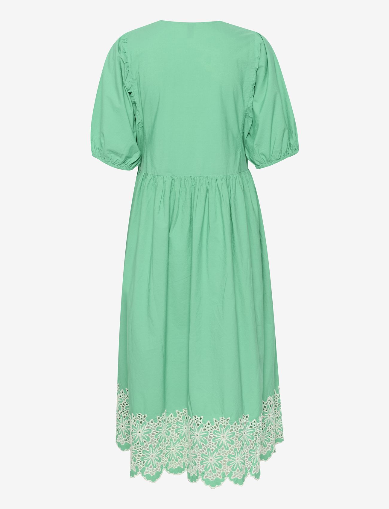 Culture - CUvalda Dress - midi kjoler - green w/white - 2