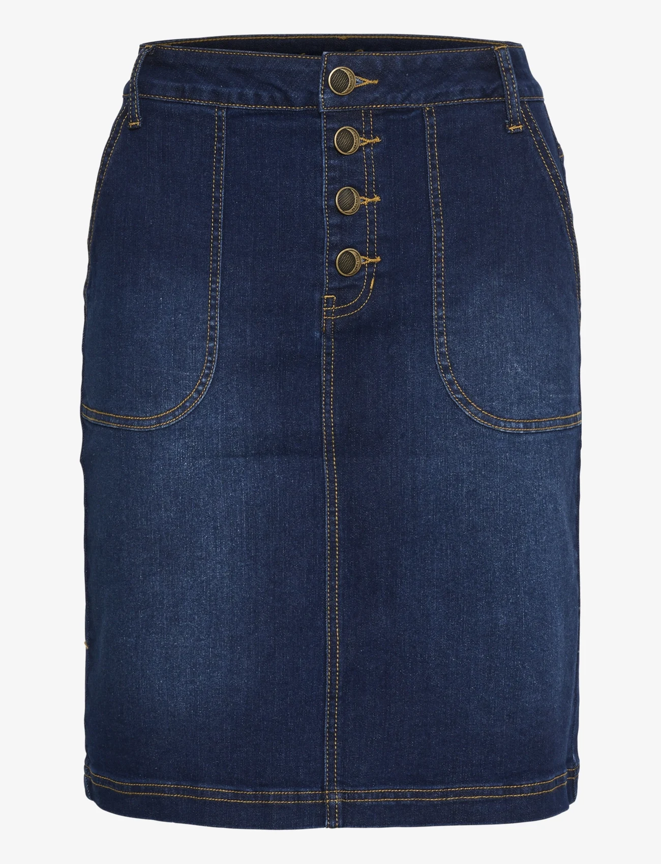 Culture - CUbriana Skirt - jeansowe spódnice - dark blue wash - 0