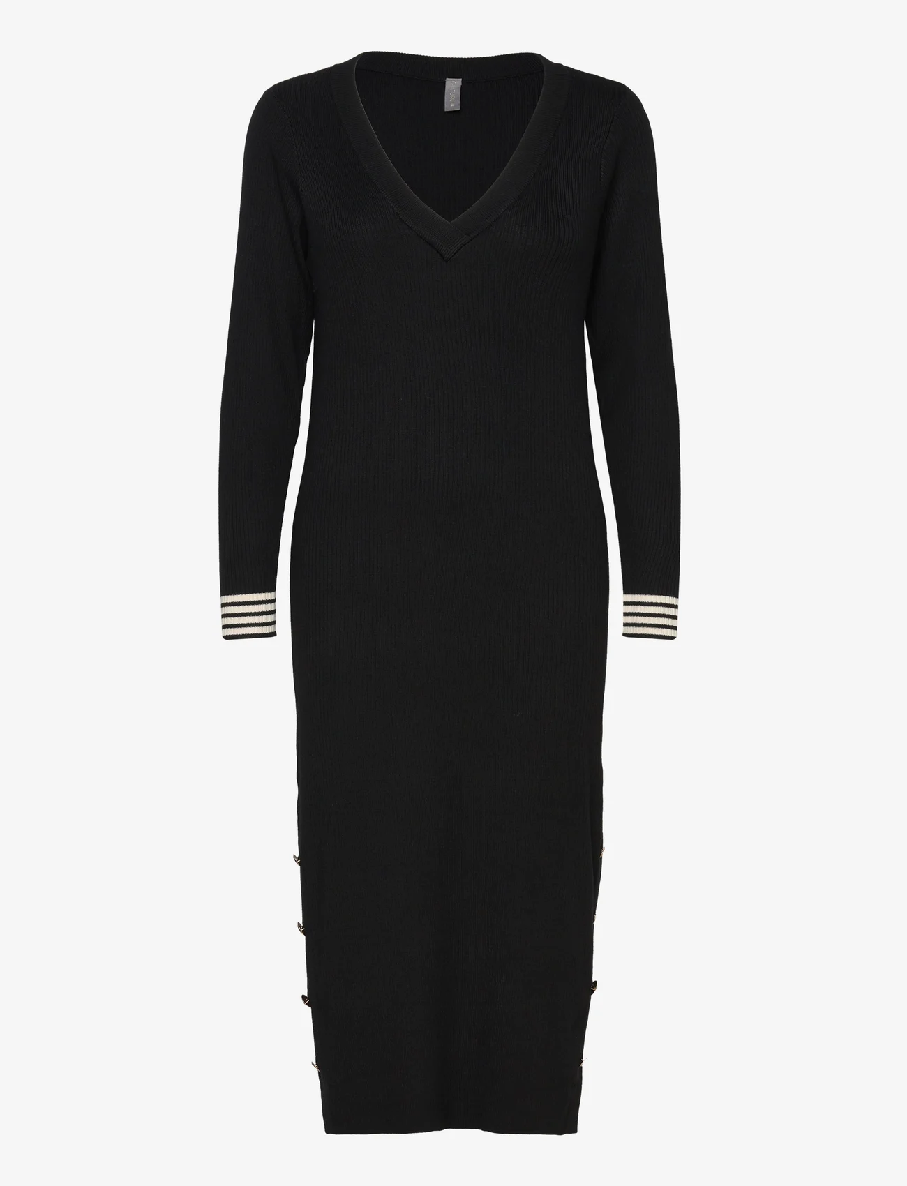 Culture - CUannemarie Dress - stickade klänningar - black - 0