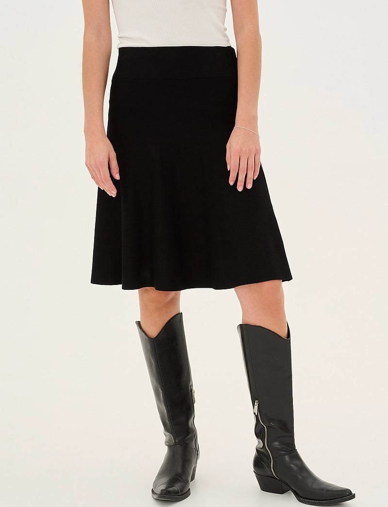 Culture - CUannemarie Skirt - stickade kjolar - black - 0