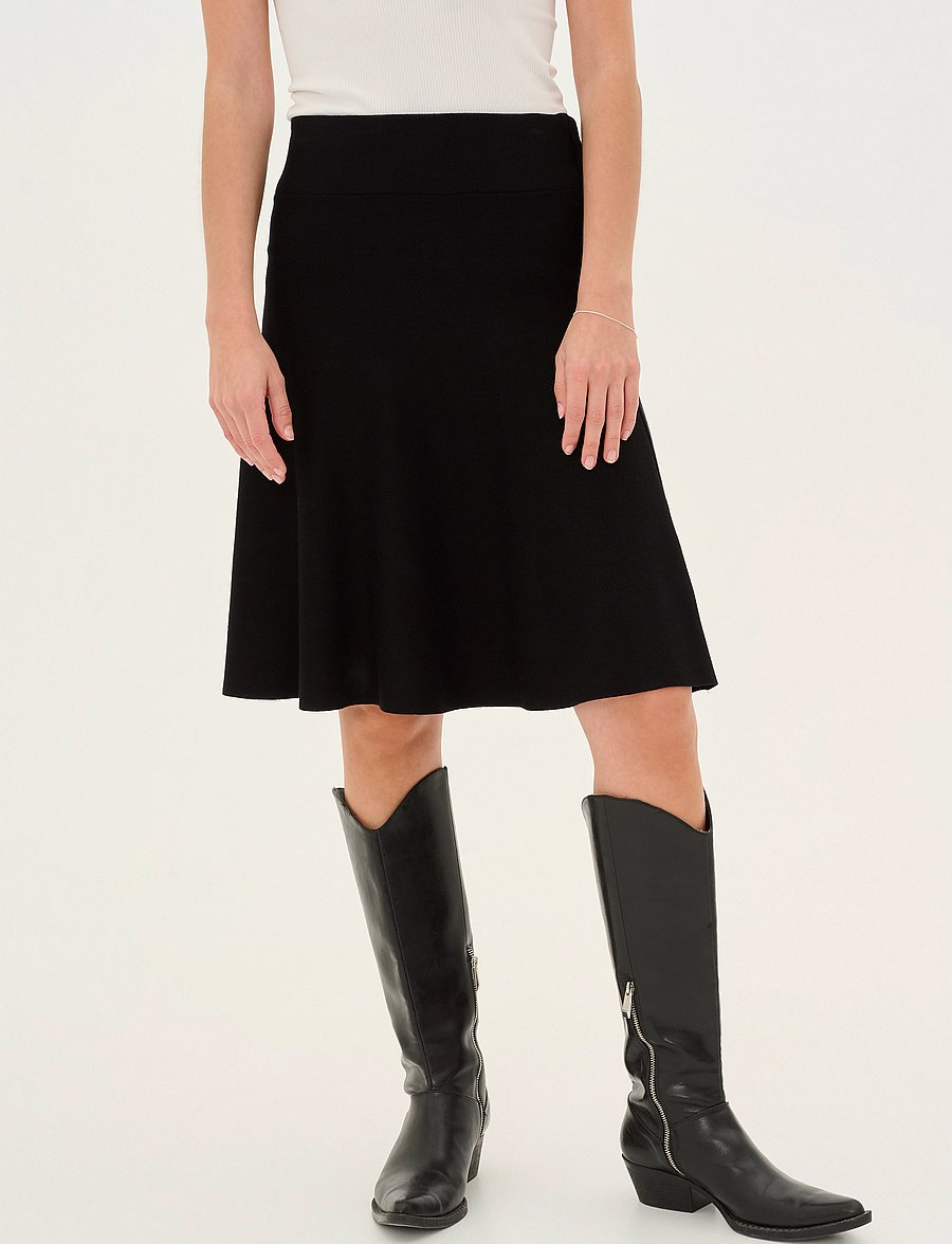 Culture - CUANNEMARIE SKIRT - stickade kjolar - black - 0