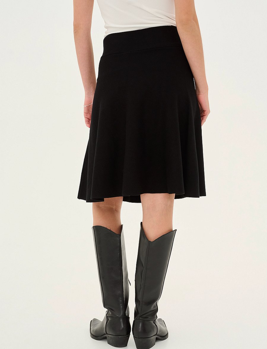 Culture - CUANNEMARIE SKIRT - stickade kjolar - black - 4