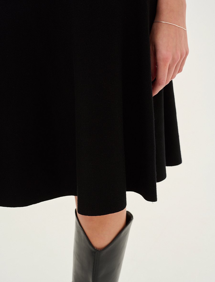 Culture - CUANNEMARIE SKIRT - stickade kjolar - black - 5