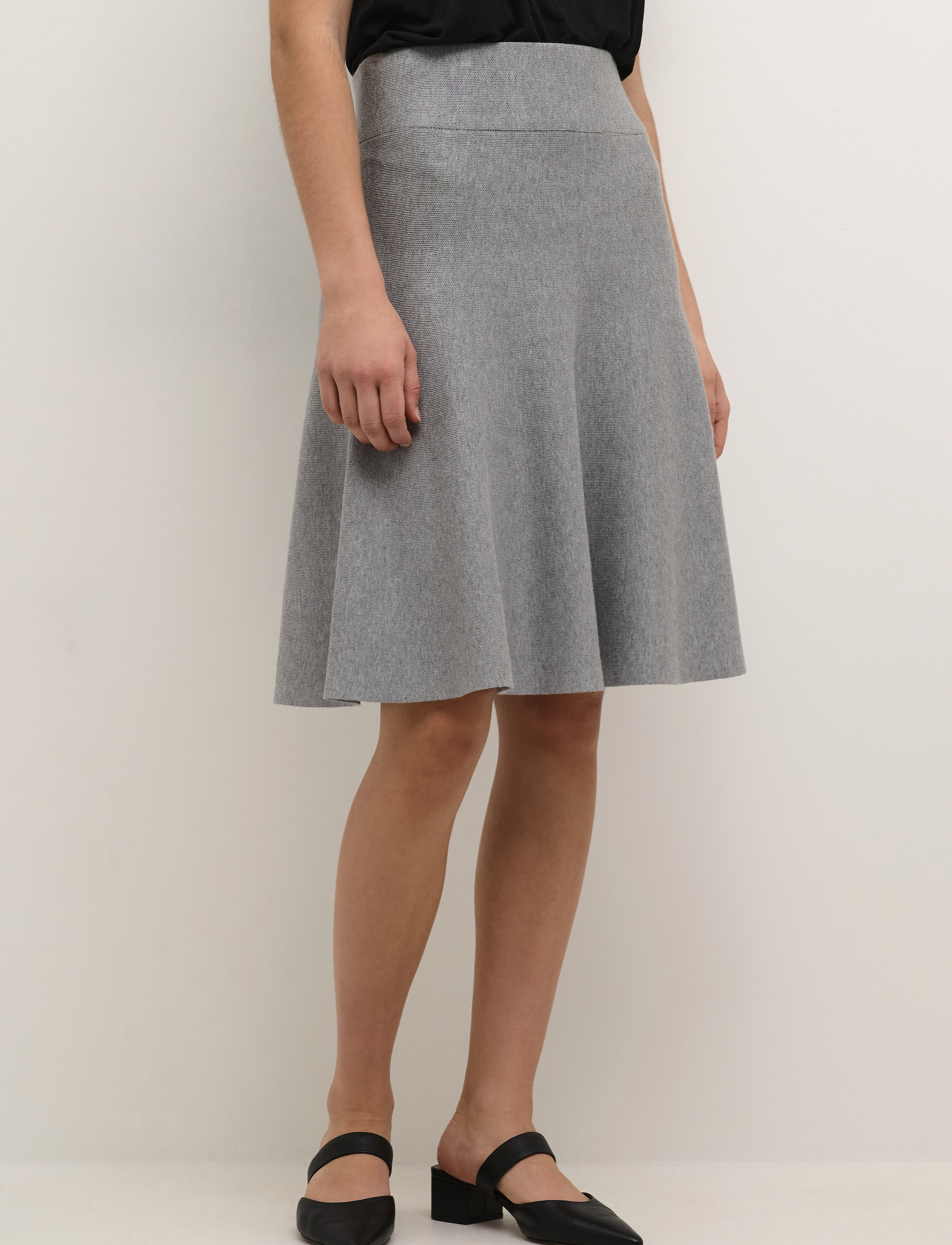 Culture - CUANNEMARIE SKIRT - kootud seelikud - light grey melange - 0
