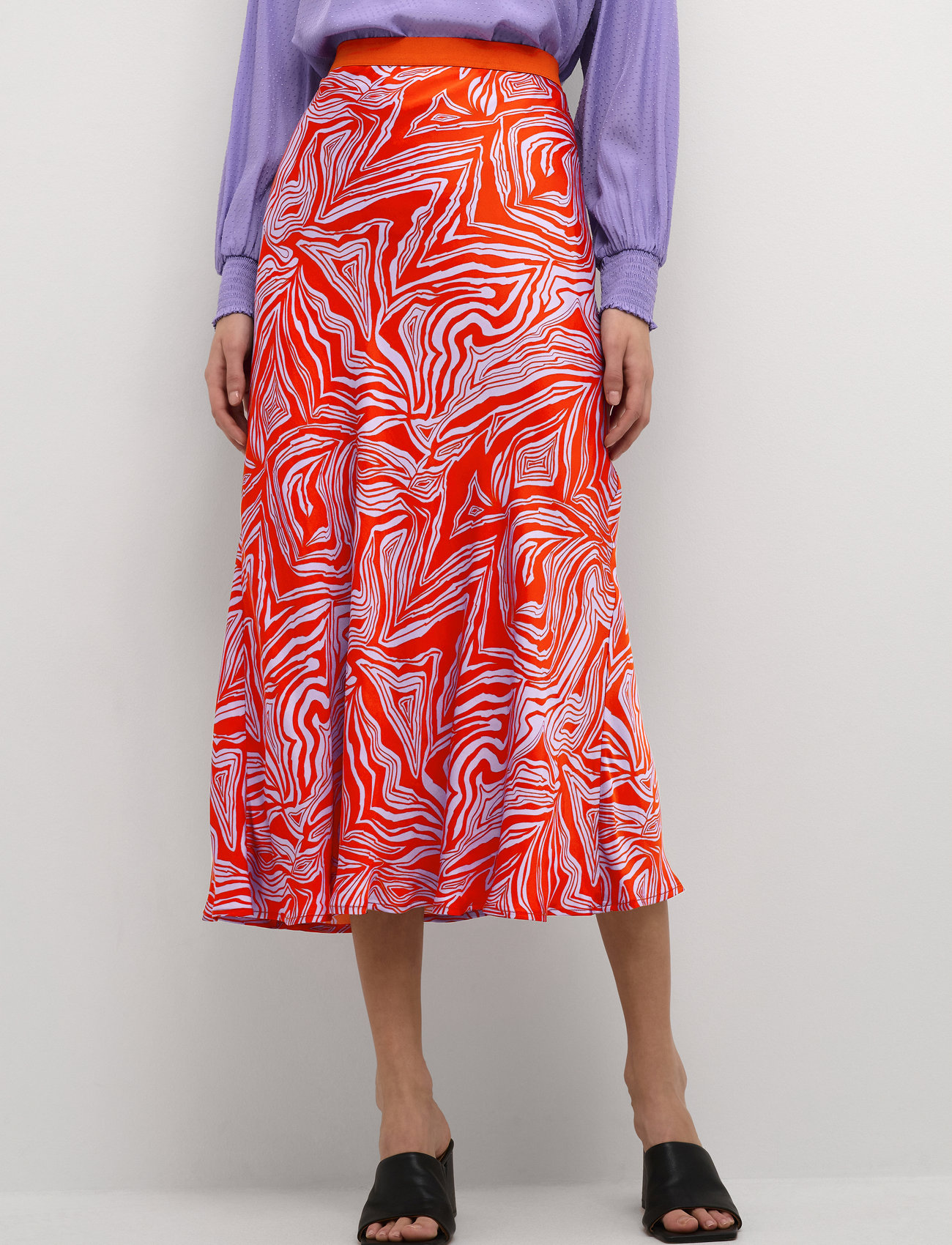 Culture - CUvilma Skirt - satinröcke - orange - 0
