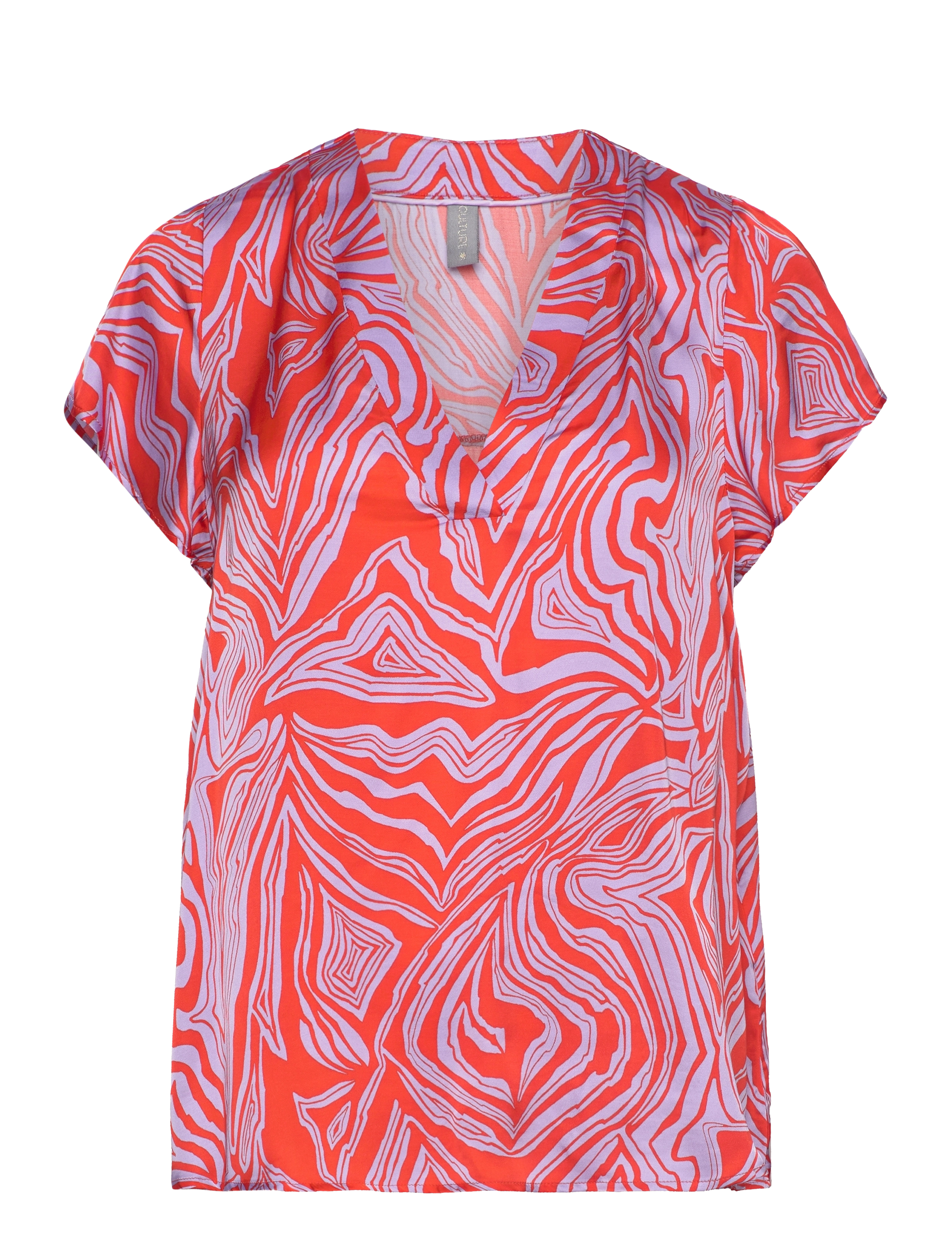 Culture CUvilma SS Blouse - Riided - ORANGE / orange