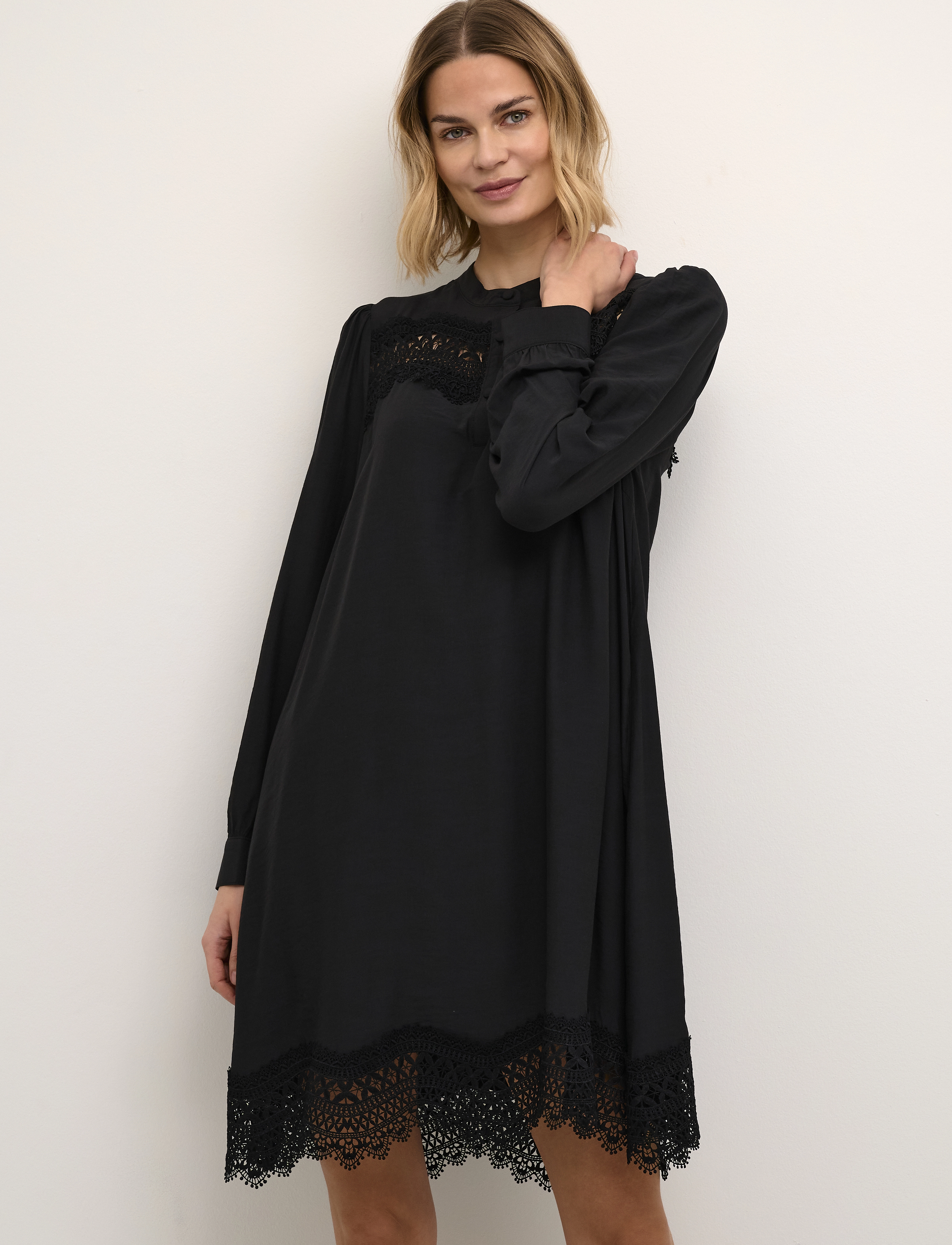 Culture - CUtiffany Dress - midi dresses - black - 0