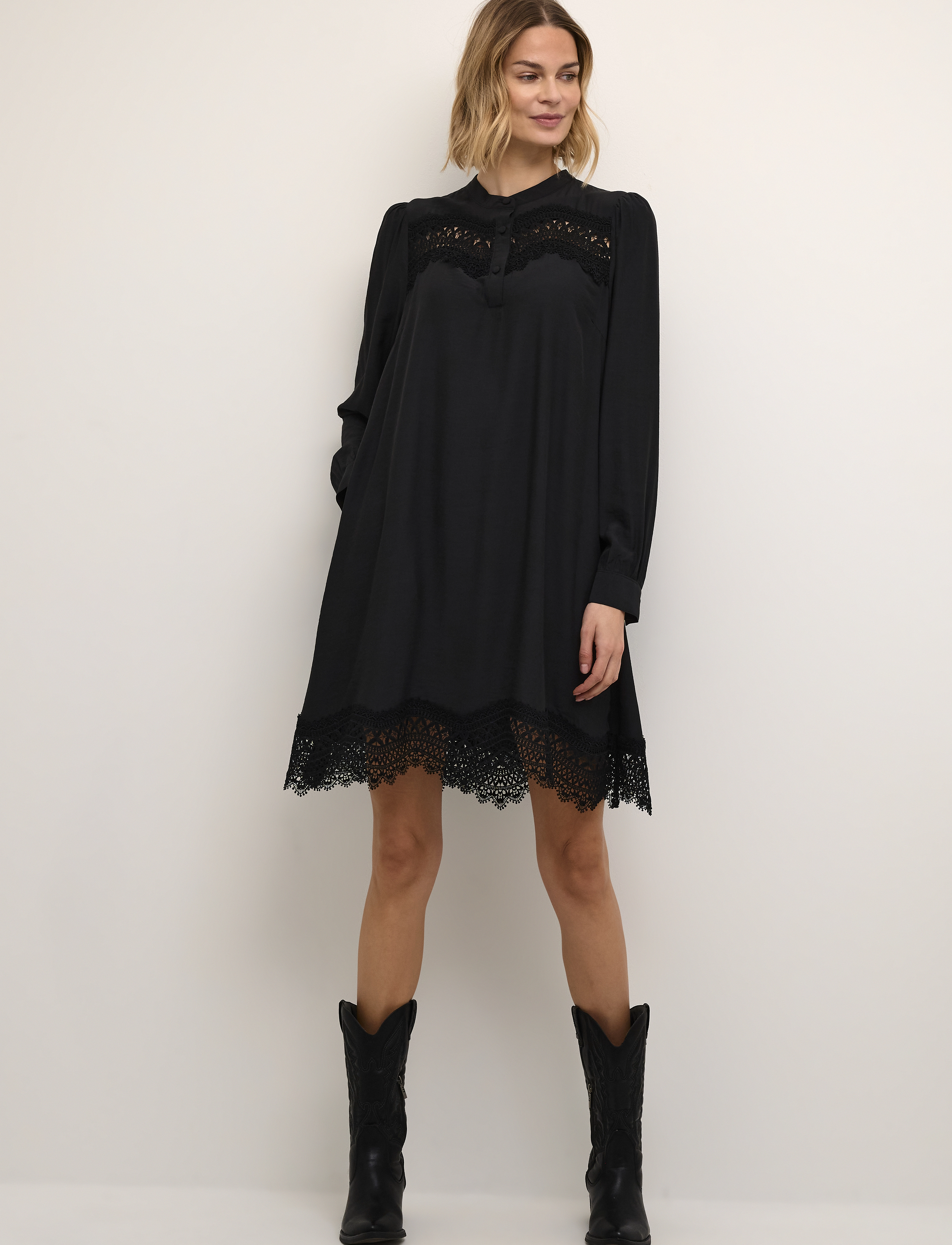 Culture - CUtiffany Dress - midi dresses - black - 3