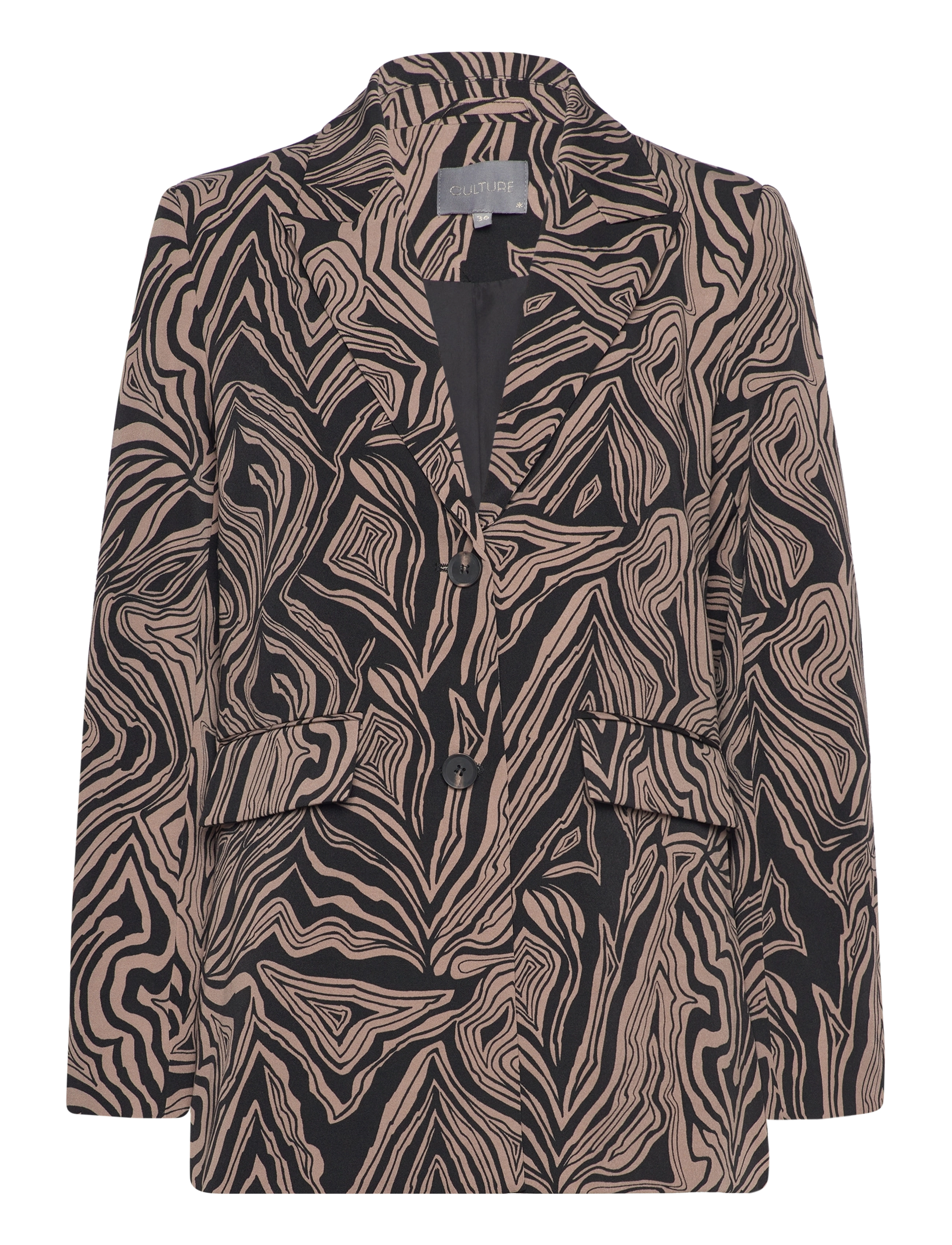 CULTURE Cumelania Printed Blazer Schwarz - 34 - Damen