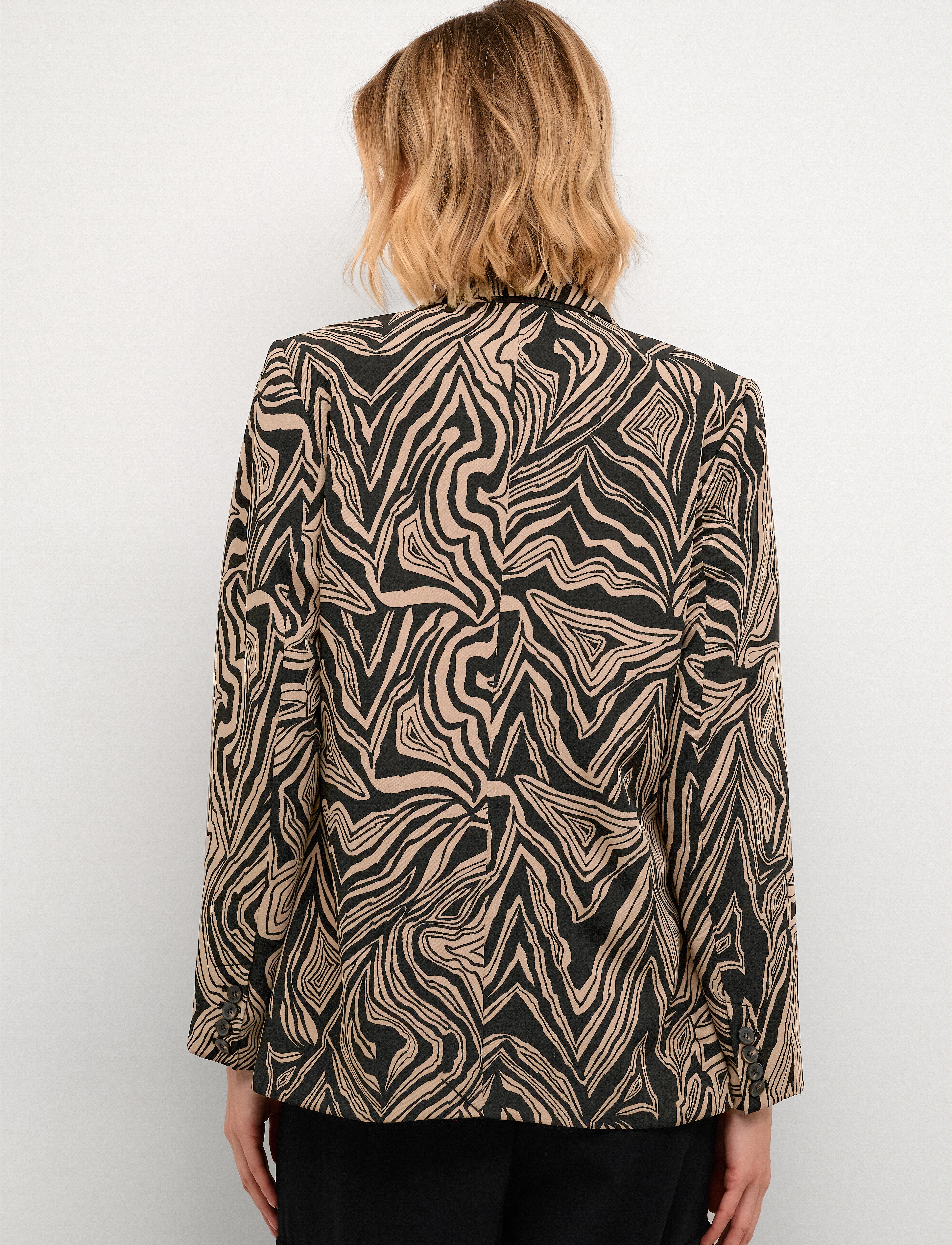 Culture - CUmelania Printed Blazer - black - 4