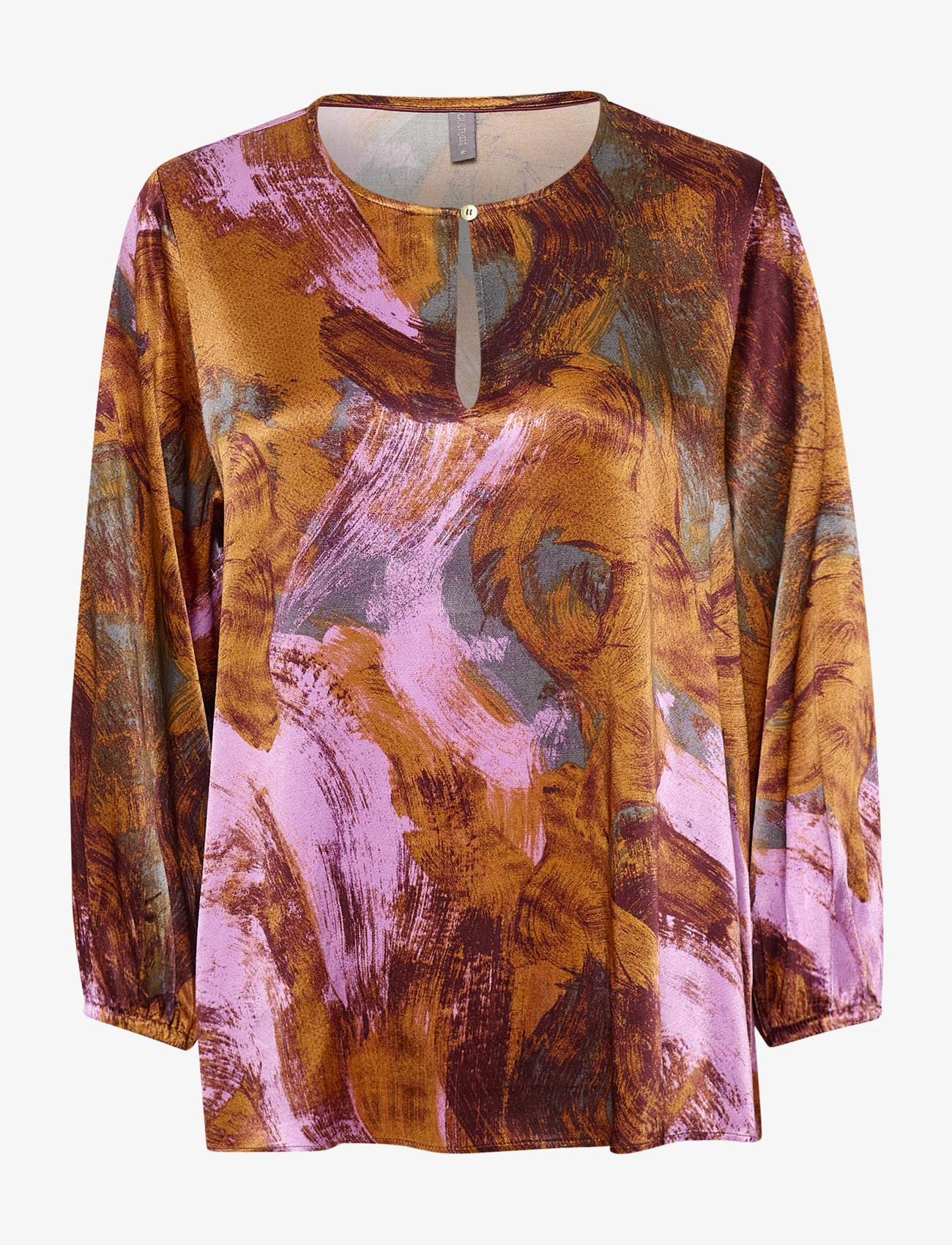 Culture CUmenta LS Blouse - Bluser - TOPAZ / beige