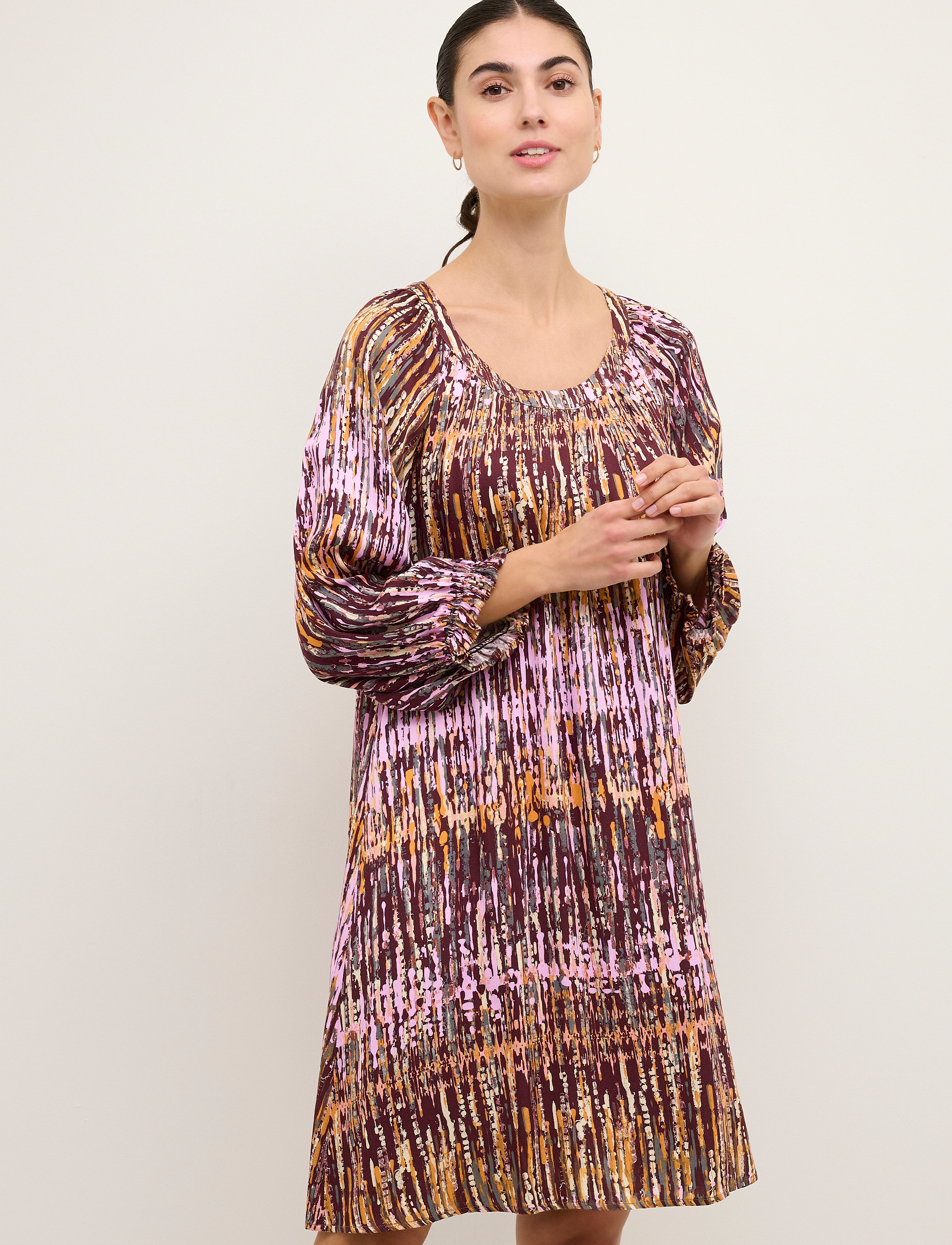 Culture CUtoba Short Dress - Kleider - WINETASTING / multi