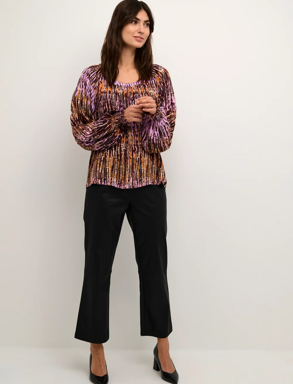 Culture - CUtoba Blouse - långärmade blusar - winetasting - 3