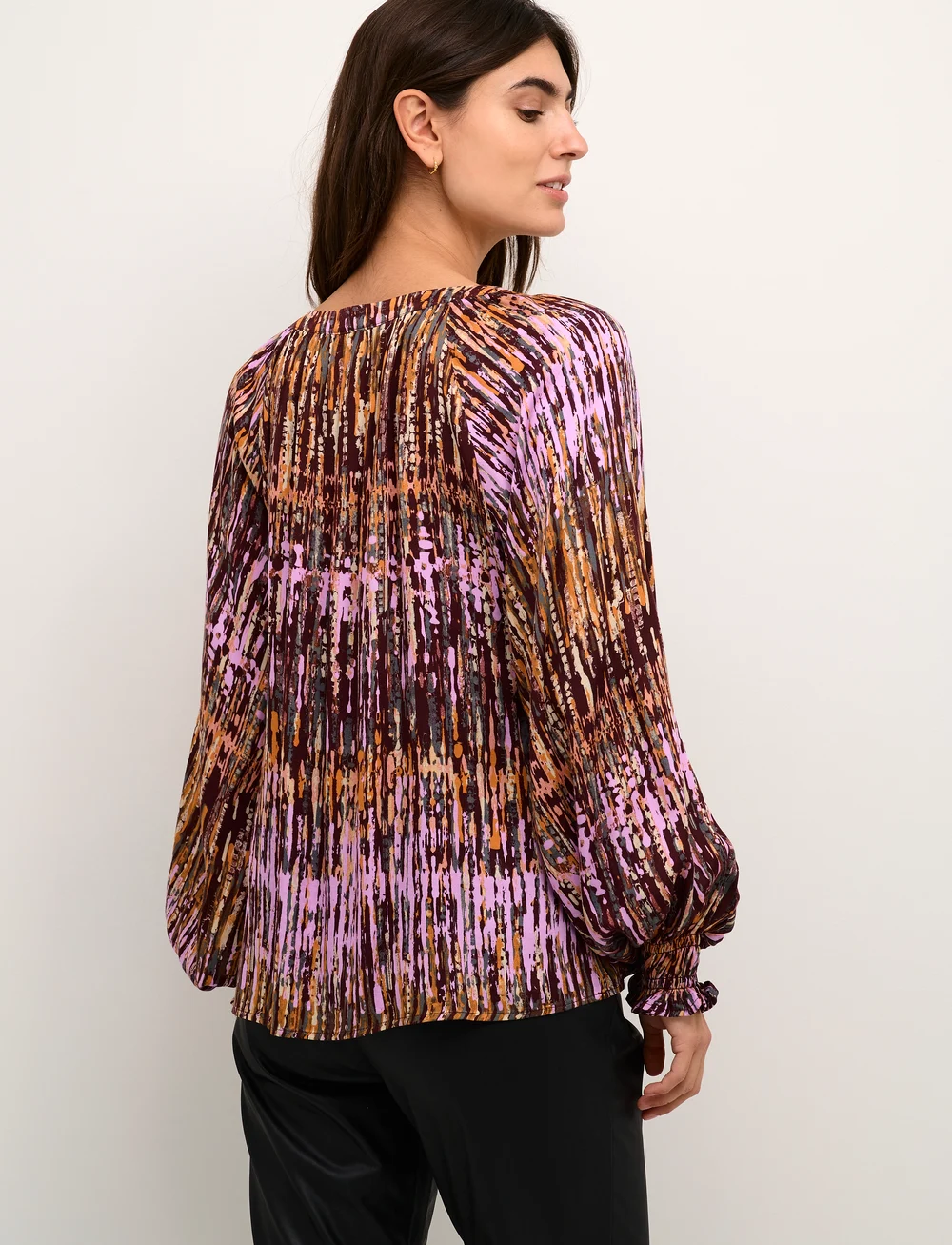 Culture - CUtoba Blouse - långärmade blusar - winetasting - 4