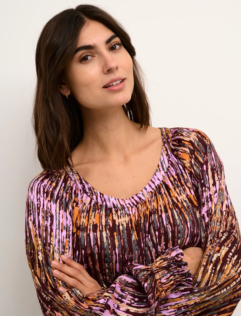 Culture - CUtoba Blouse - långärmade blusar - winetasting - 5