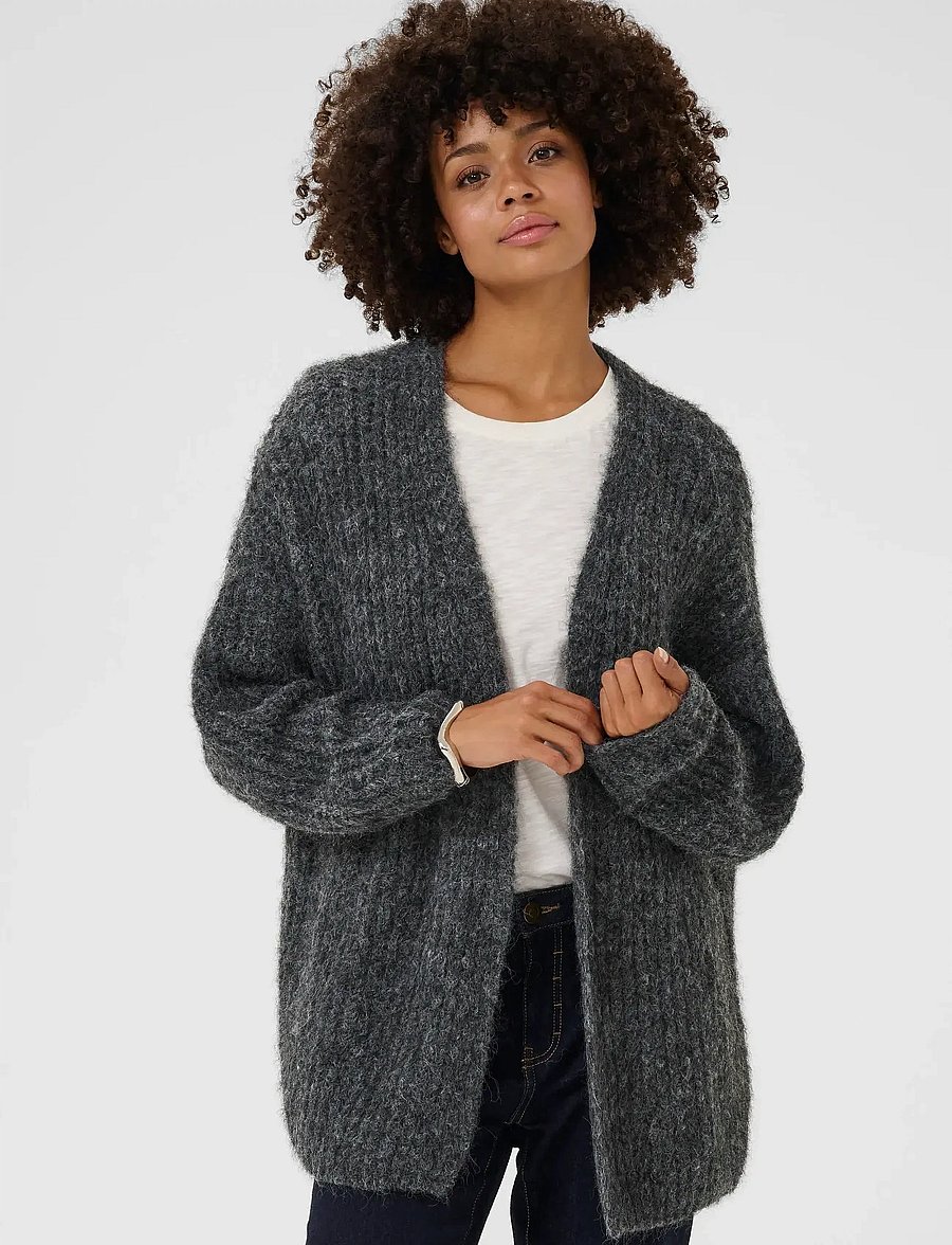 Culture - CUbrava Cardigan - strickjacken - phantom melange - 0