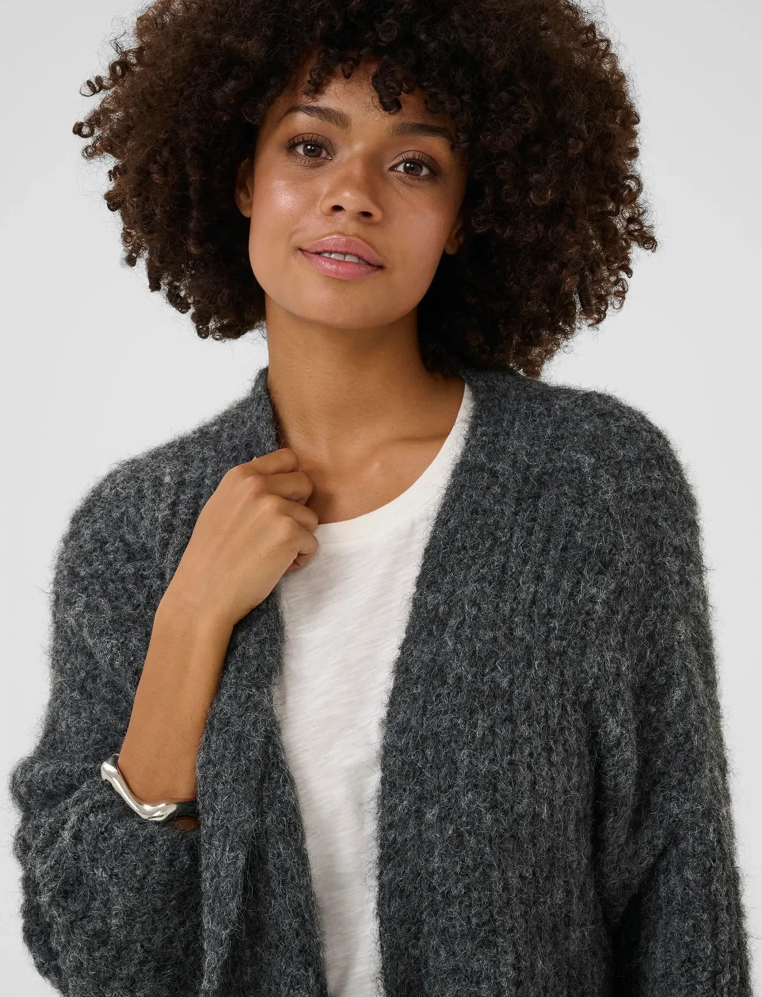 Culture - CUbrava Cardigan - cardigans - phantom melange - 5