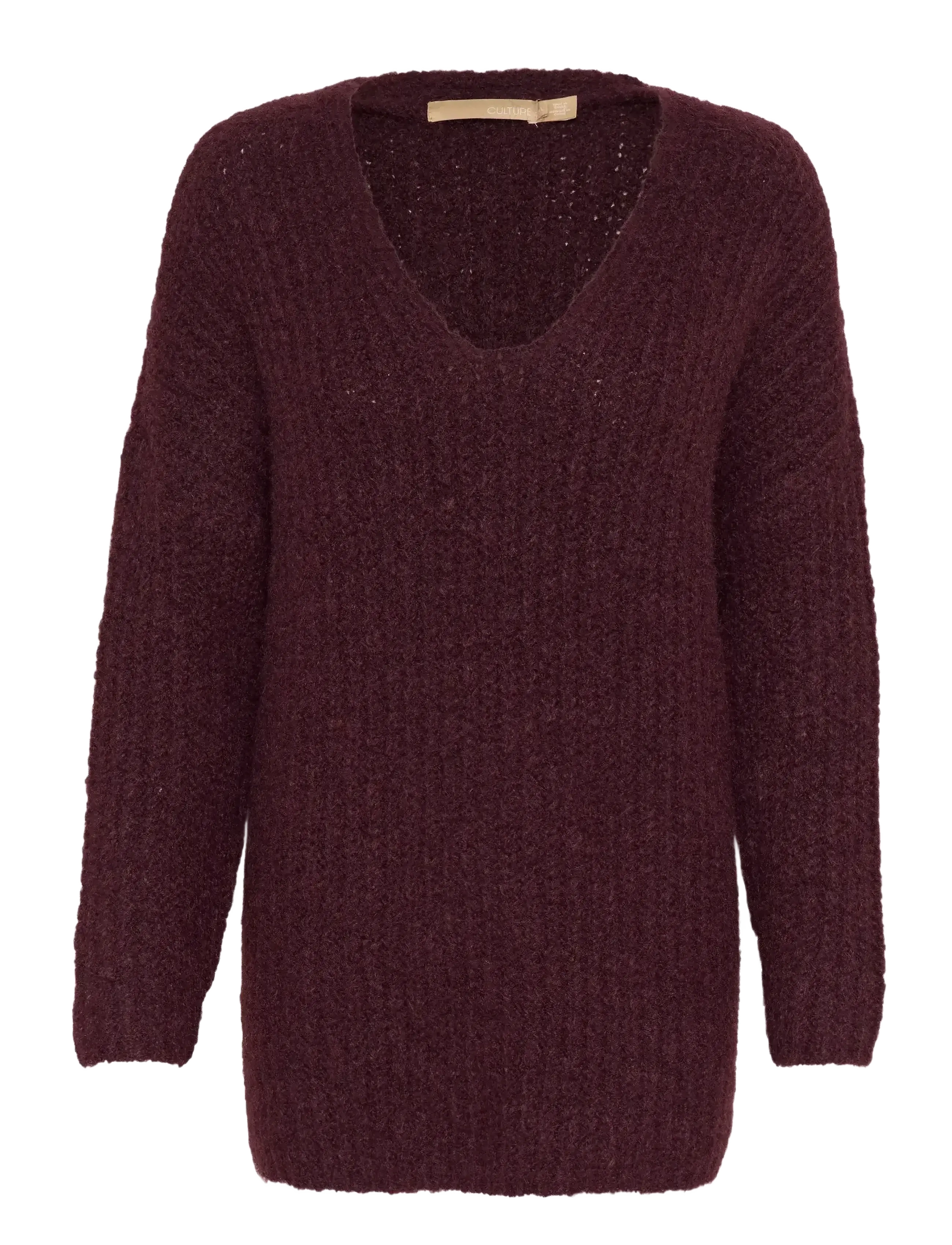 Culture CUbrava pullover - Transitional Layering - WINETASTING MELANGE / burgundy