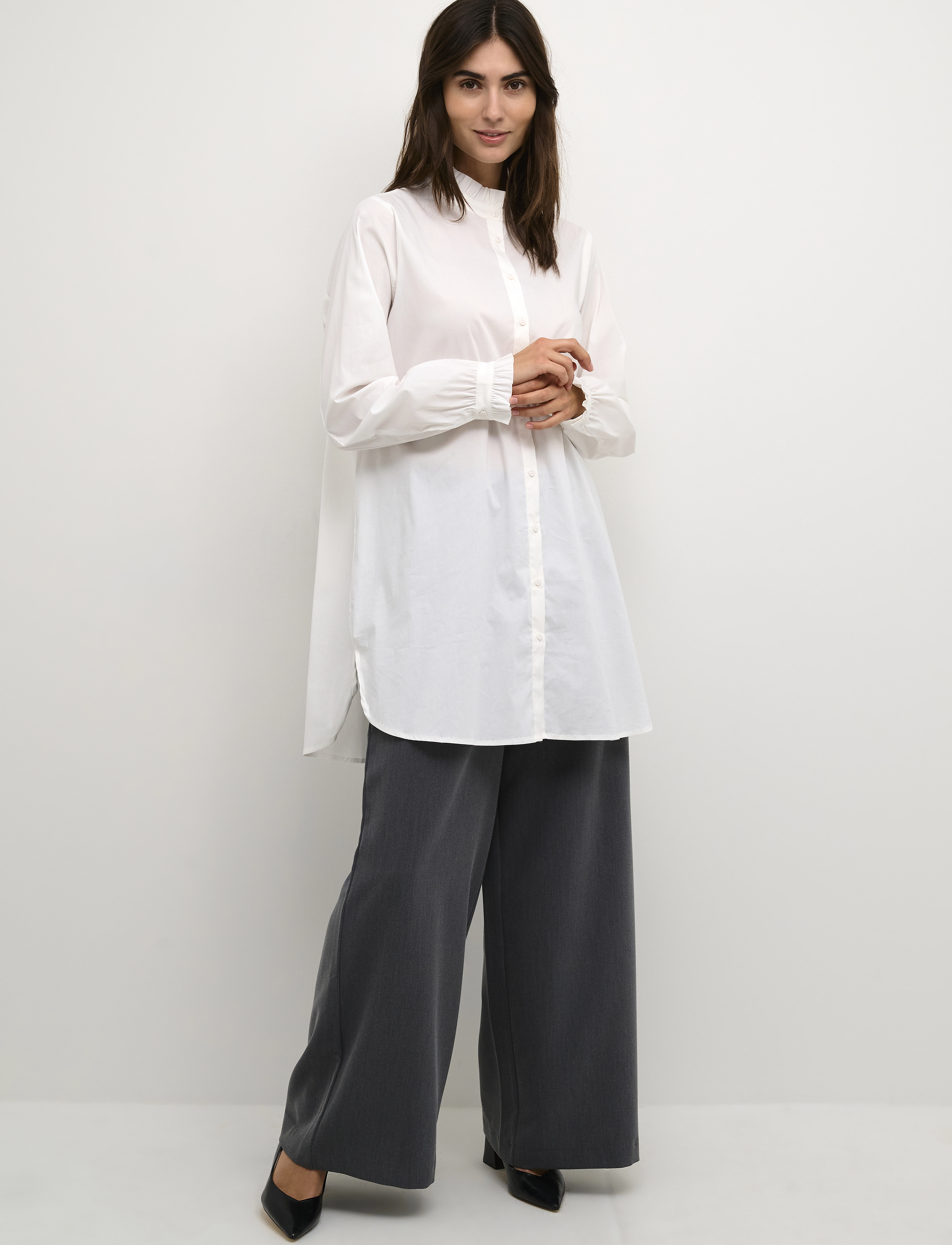 Culture - CUchresta Frill Shirt - spring gardenia - 3