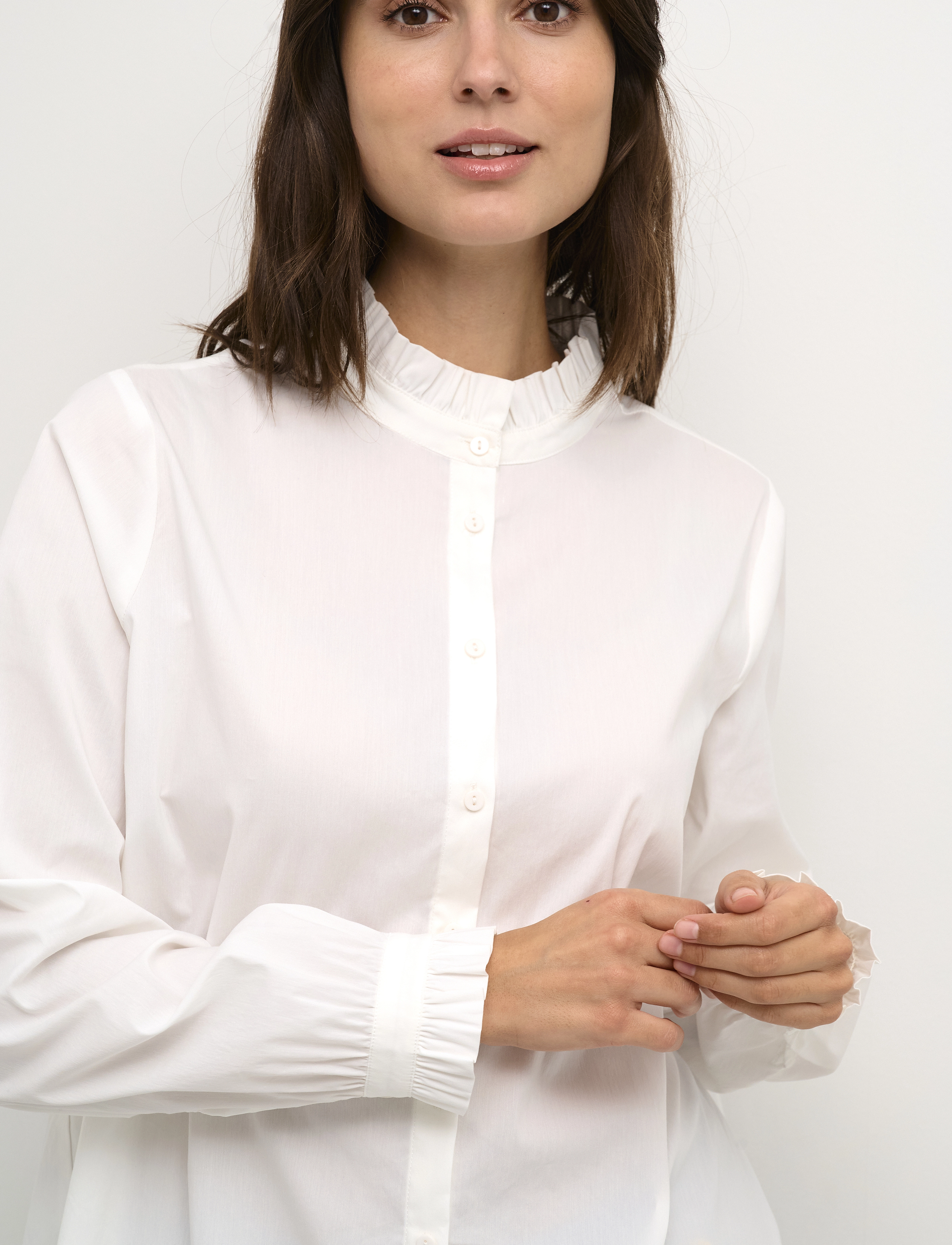 Culture - CUchresta Frill Shirt - spring gardenia - 5