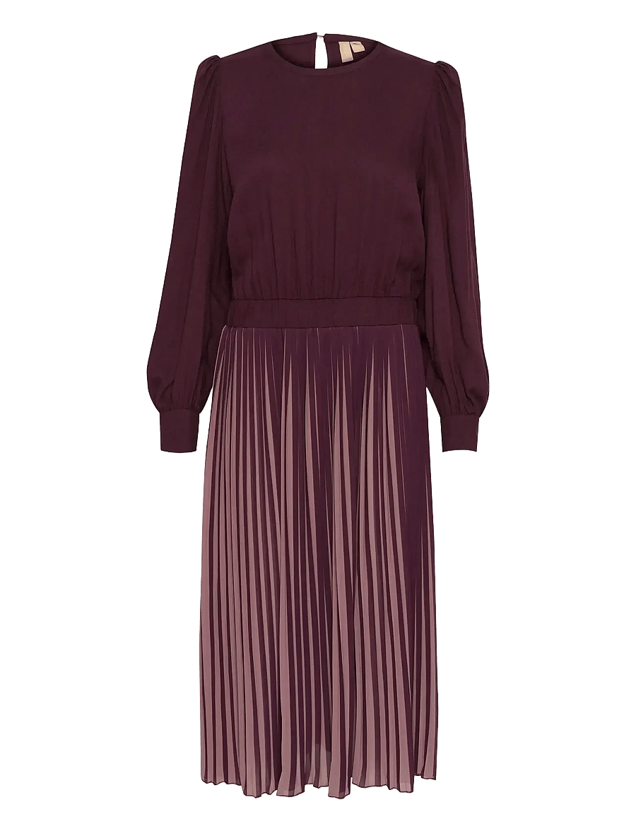 Culture - CUcarly Dress - cocktailkjoler - oldrose/winetasting stripe - 1