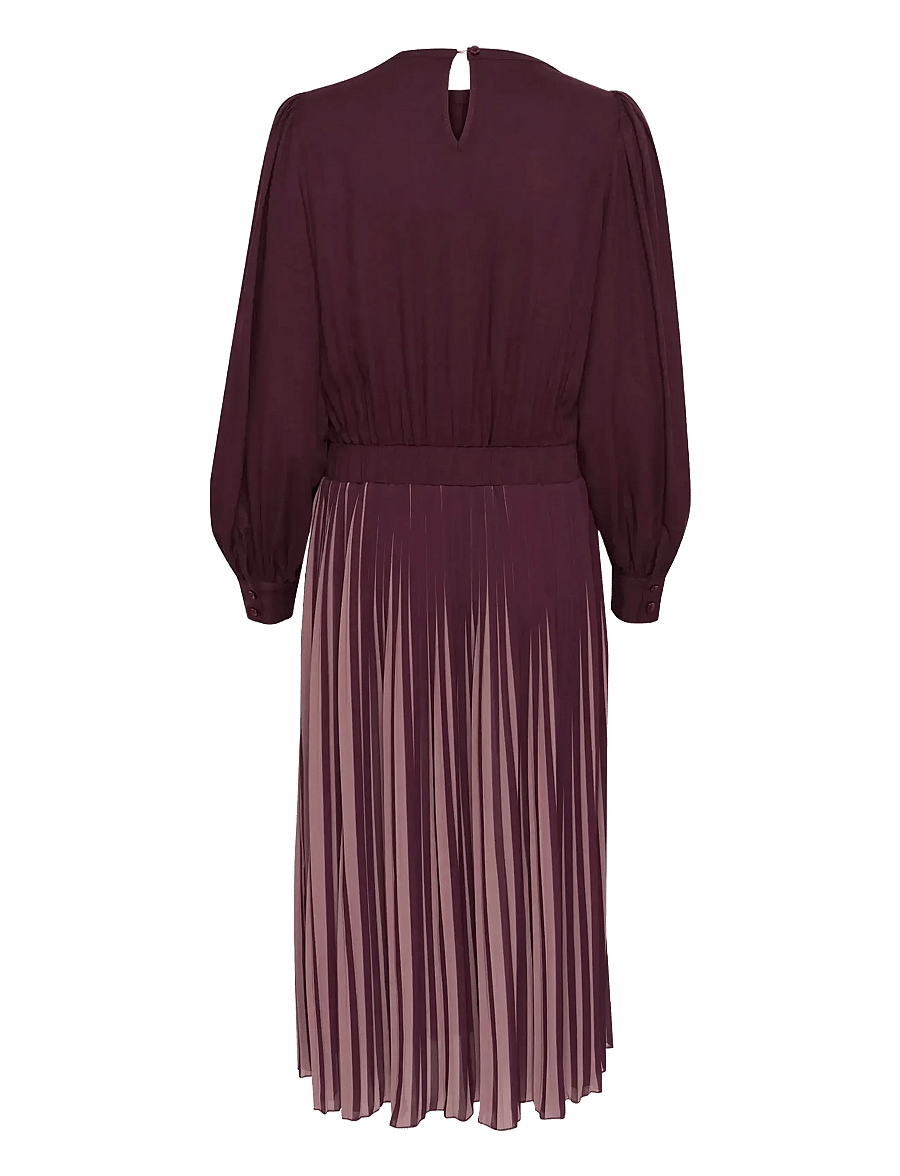 Culture - CUcarly Dress - cocktailkjoler - oldrose/winetasting stripe - 2