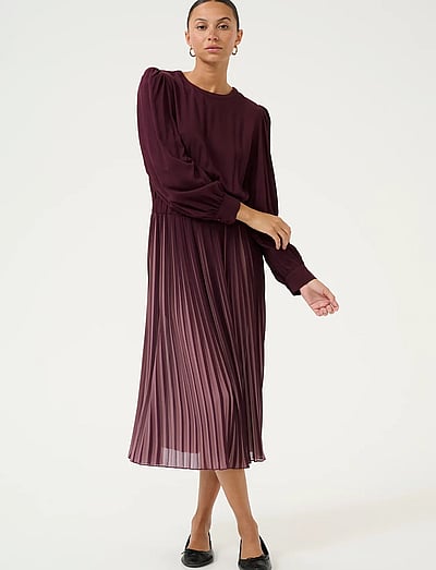 Culture CUcarly Dress - Mekot - OLDROSE/WINETASTING STRIPE / red