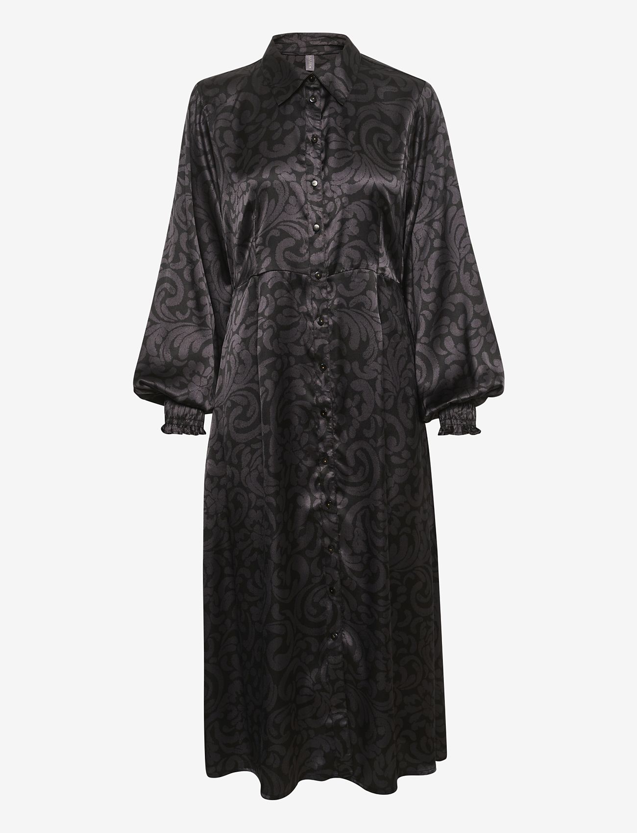 Culture - CUhudson Long Dress - skjortklänningar - black - 0