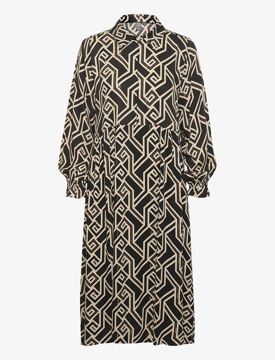 Culture - CUmalton Long Dress - skjortekjoler - black - 1