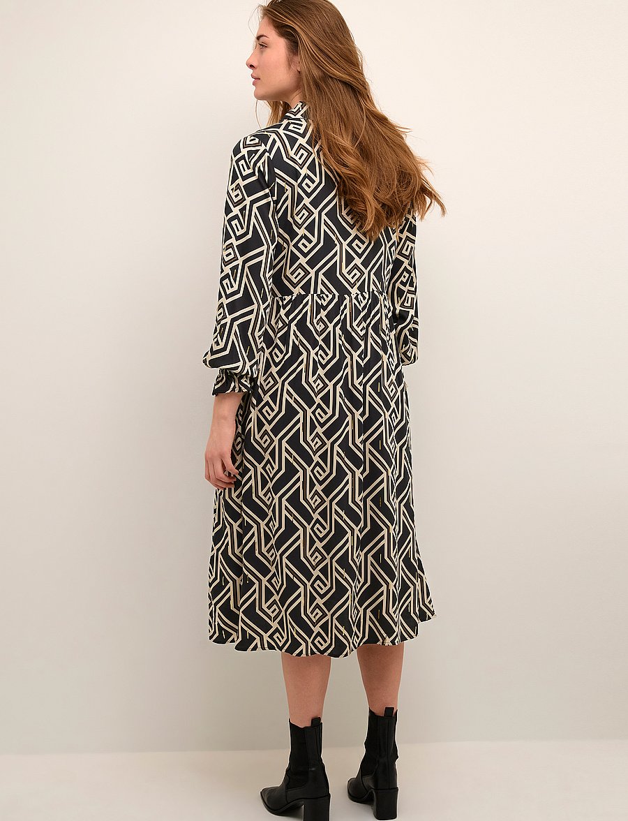 Culture - CUmalton Long Dress - skjortekjoler - black - 3