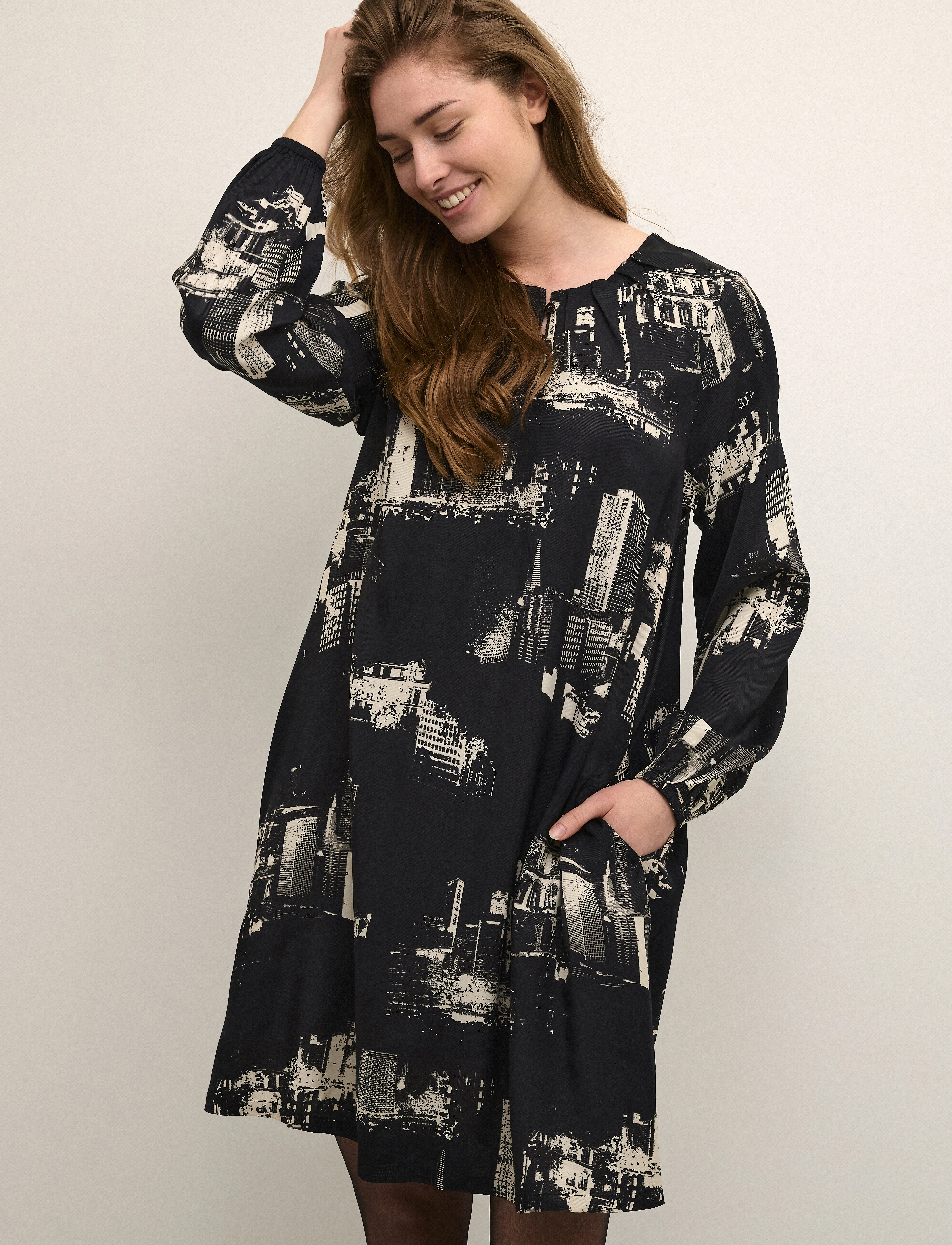 Culture CUnelly Short Dress - Sukienki - BLACK / black