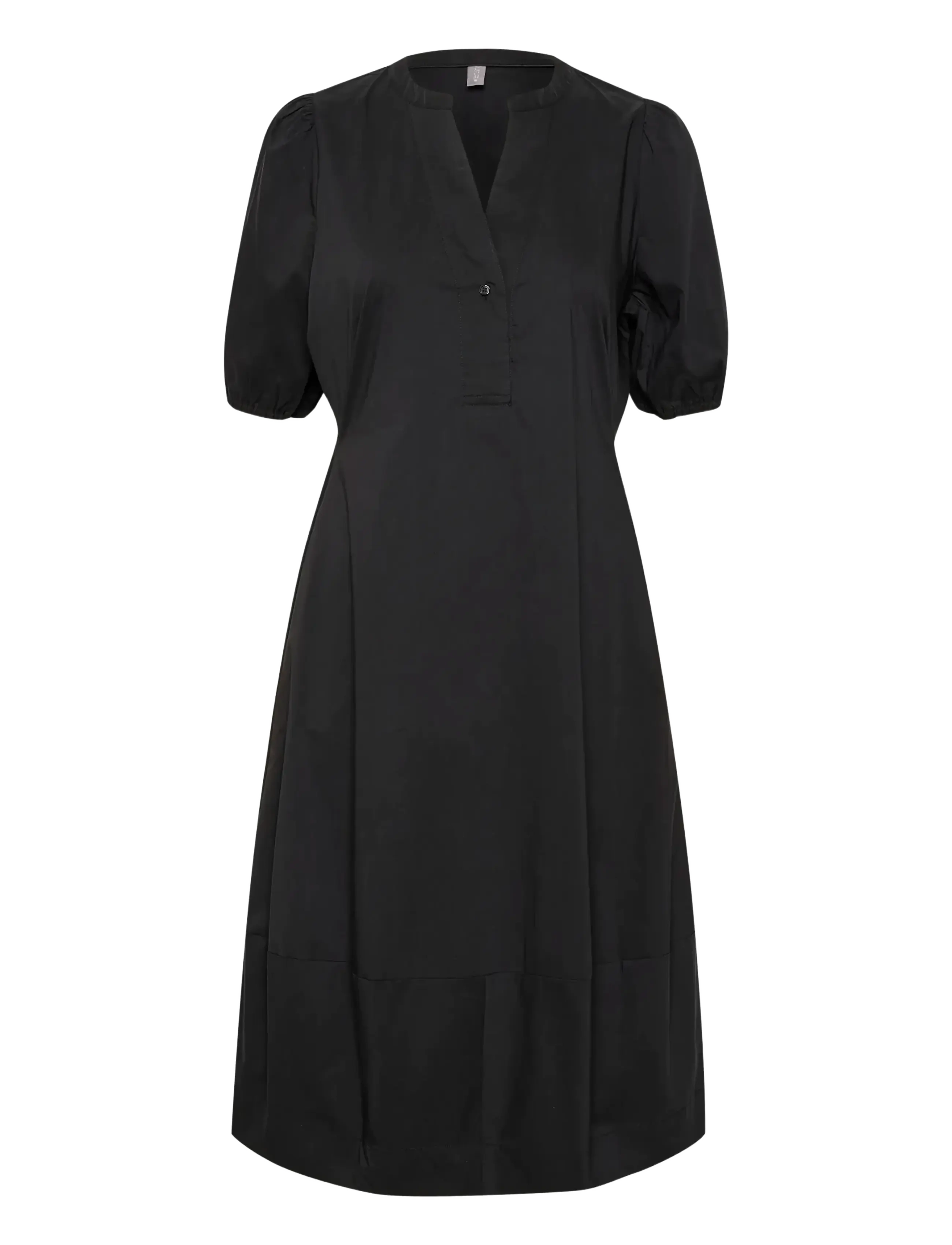 Culture CUantoinett SS Placket Dress - Riided - BLACK / black