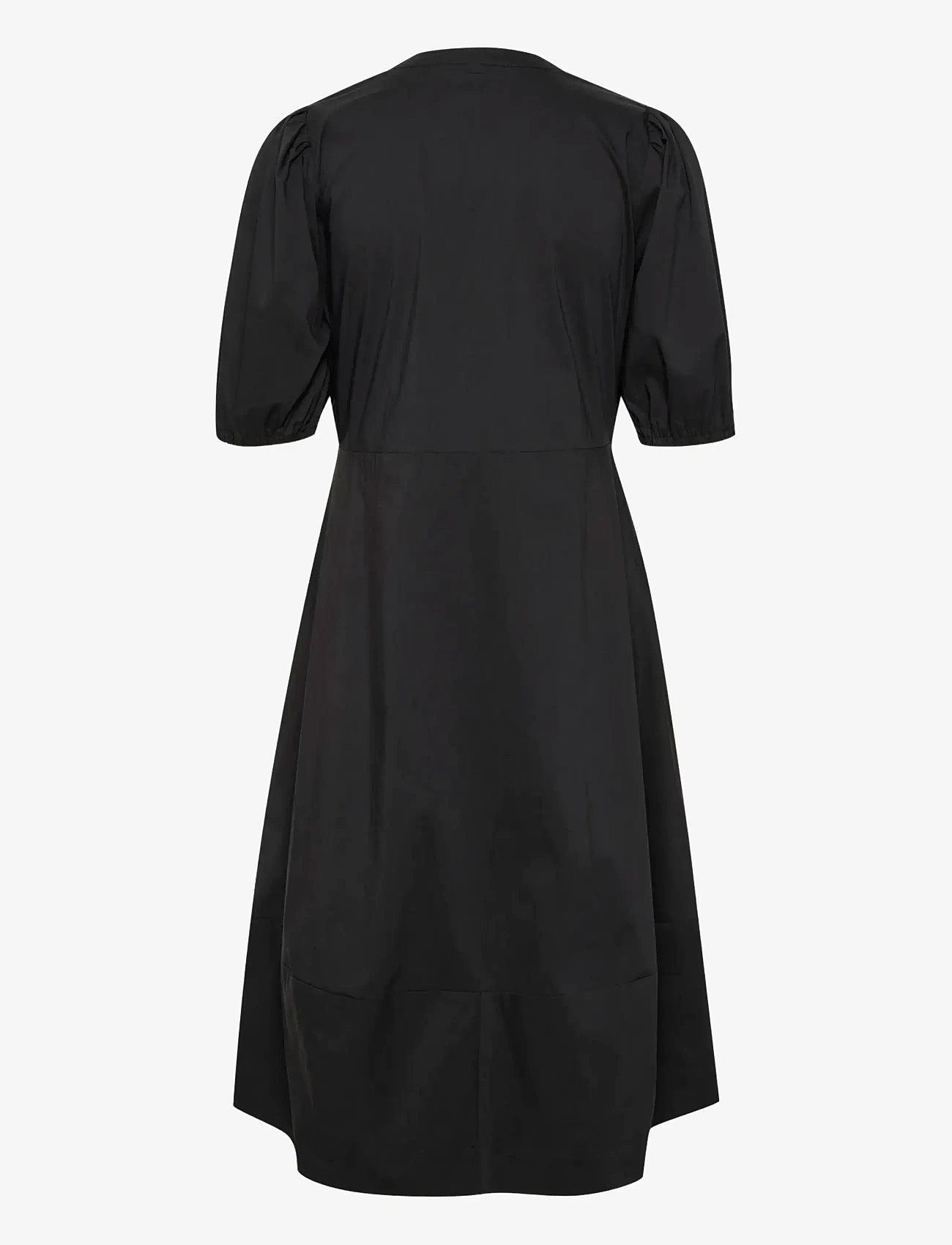 Culture - CUantoinett SS Placket Dress - midi dresses - black - 2