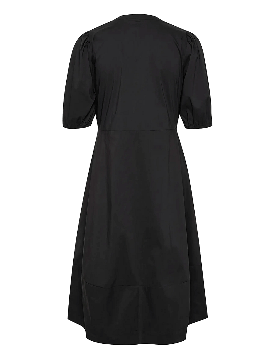 Culture - CUANTOINETT SS PLACKET DRESS - midikleider - black - 2