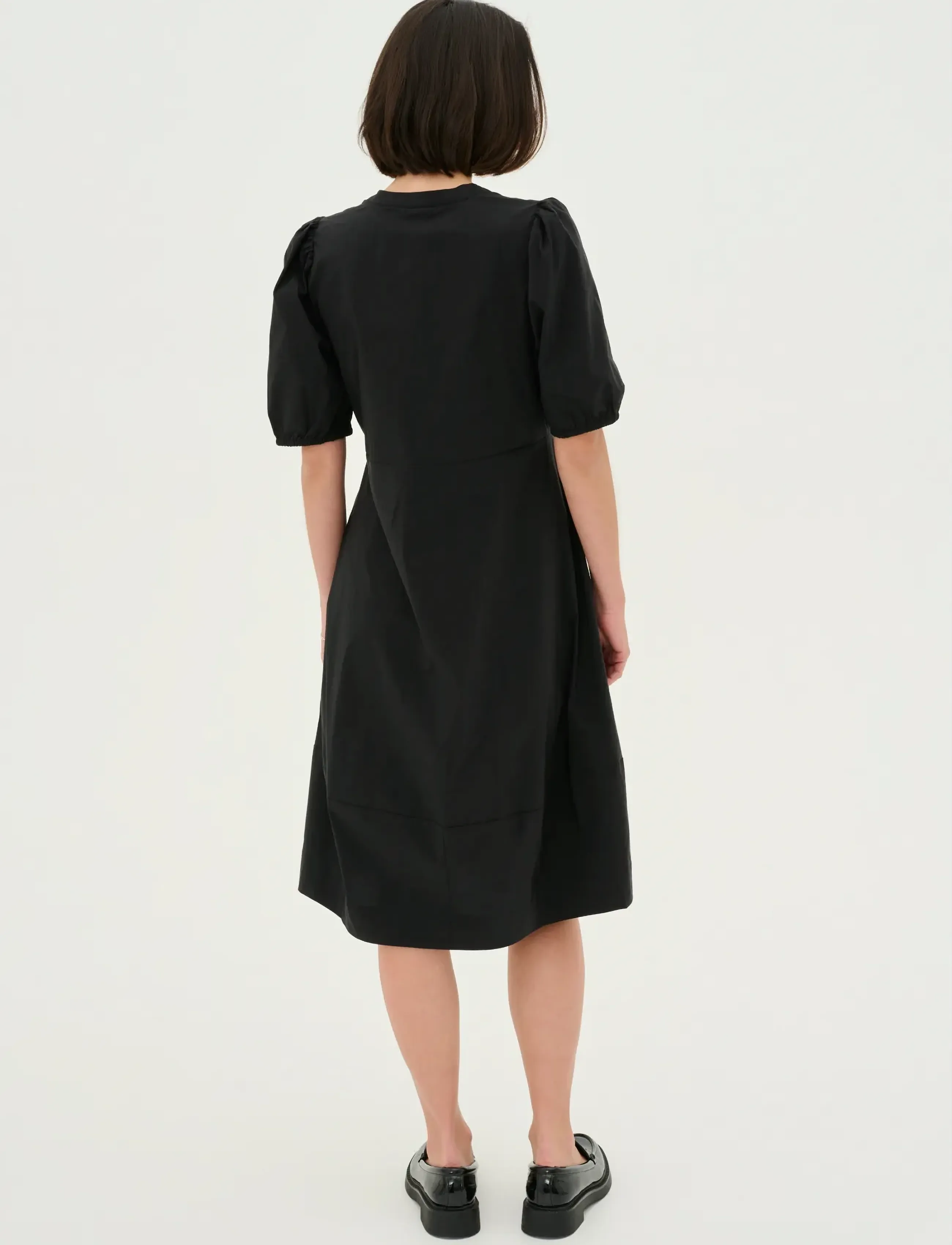 Culture - CUantoinett SS Placket Dress - robes midi - black - 4