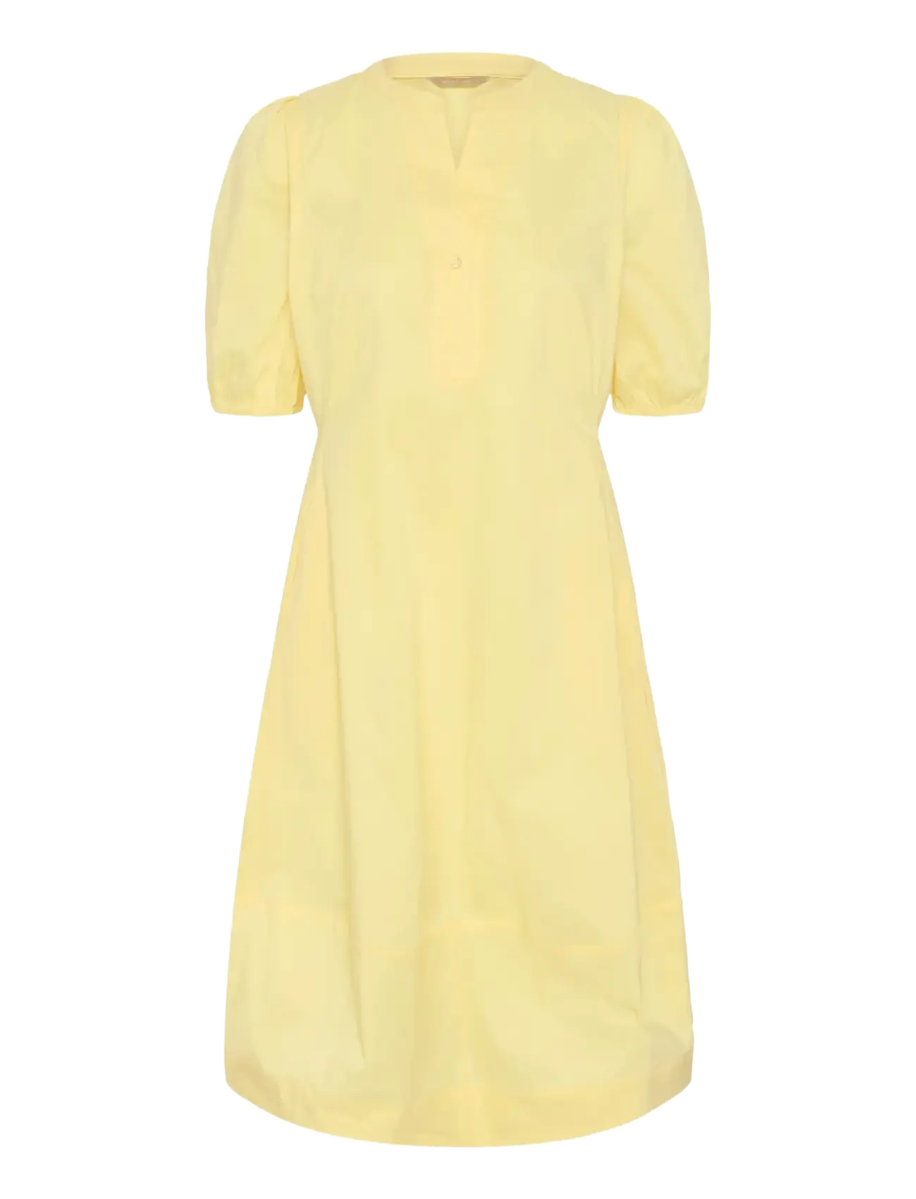 CUantoinett SS Placket Dress - LEMON MERINGUE