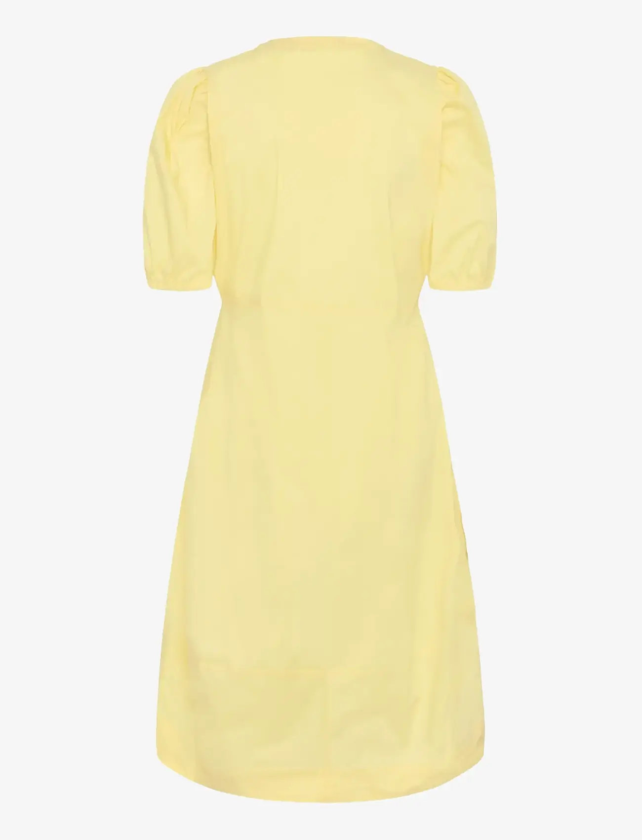 Culture - CUantoinett SS Placket Dress - midi kjoler - lemon meringue - 2