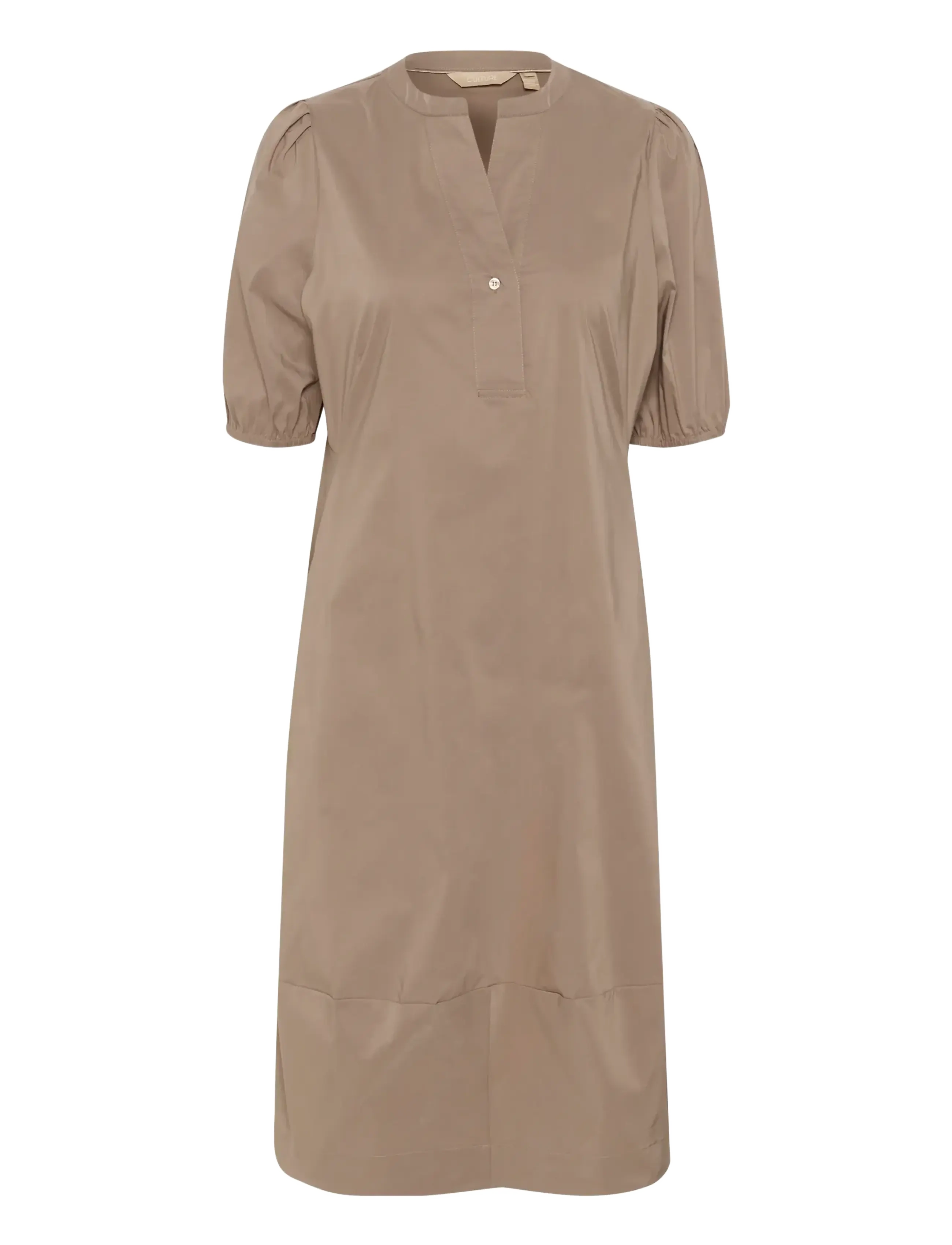 Culture CUantoinett SS Placket Dress - Kleidung - PINE BARK / beige
