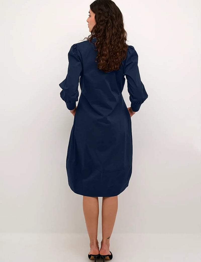 Culture - CUantoinett 3/4 Sleeve Dress - midi kjoler - blue iris - 4