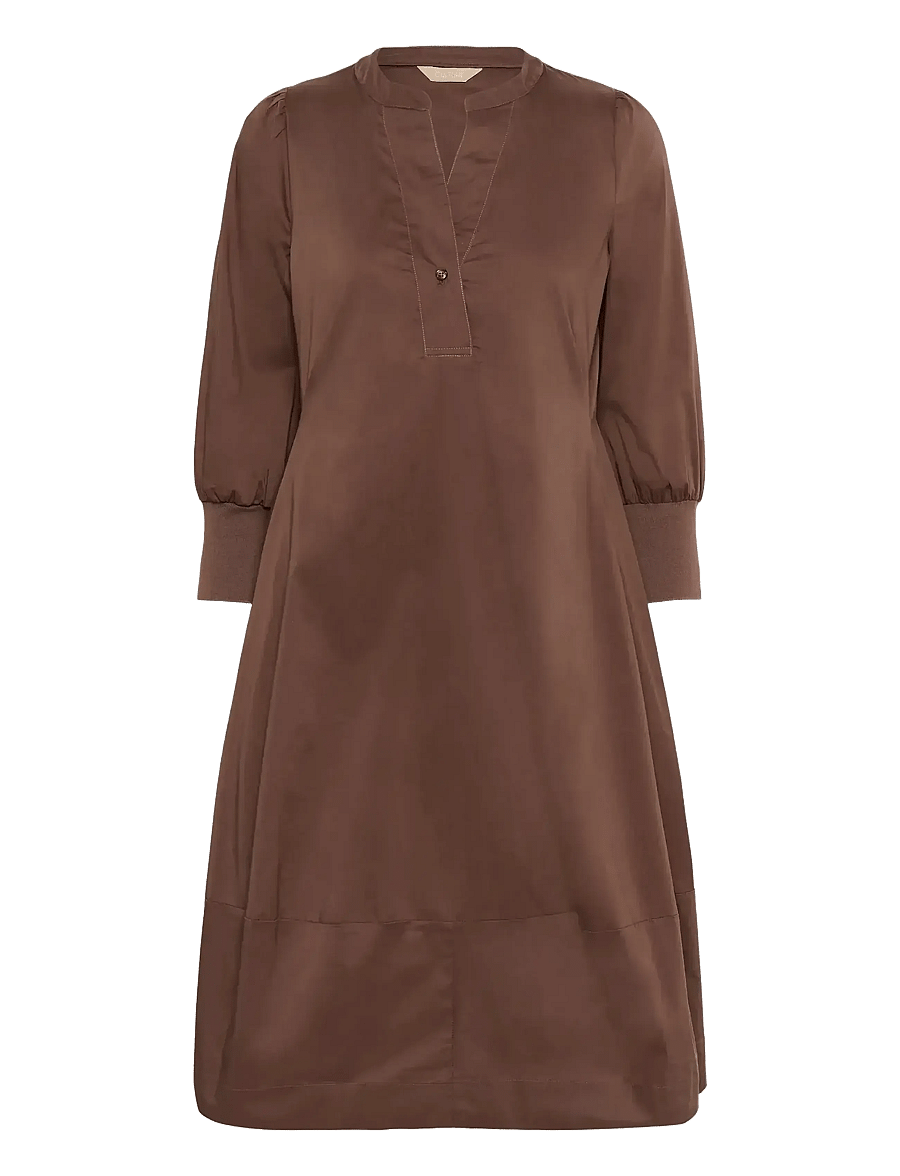 Culture - CUantoinett 3/4 Sleeve Dress - midikleider - cappuccino - 1