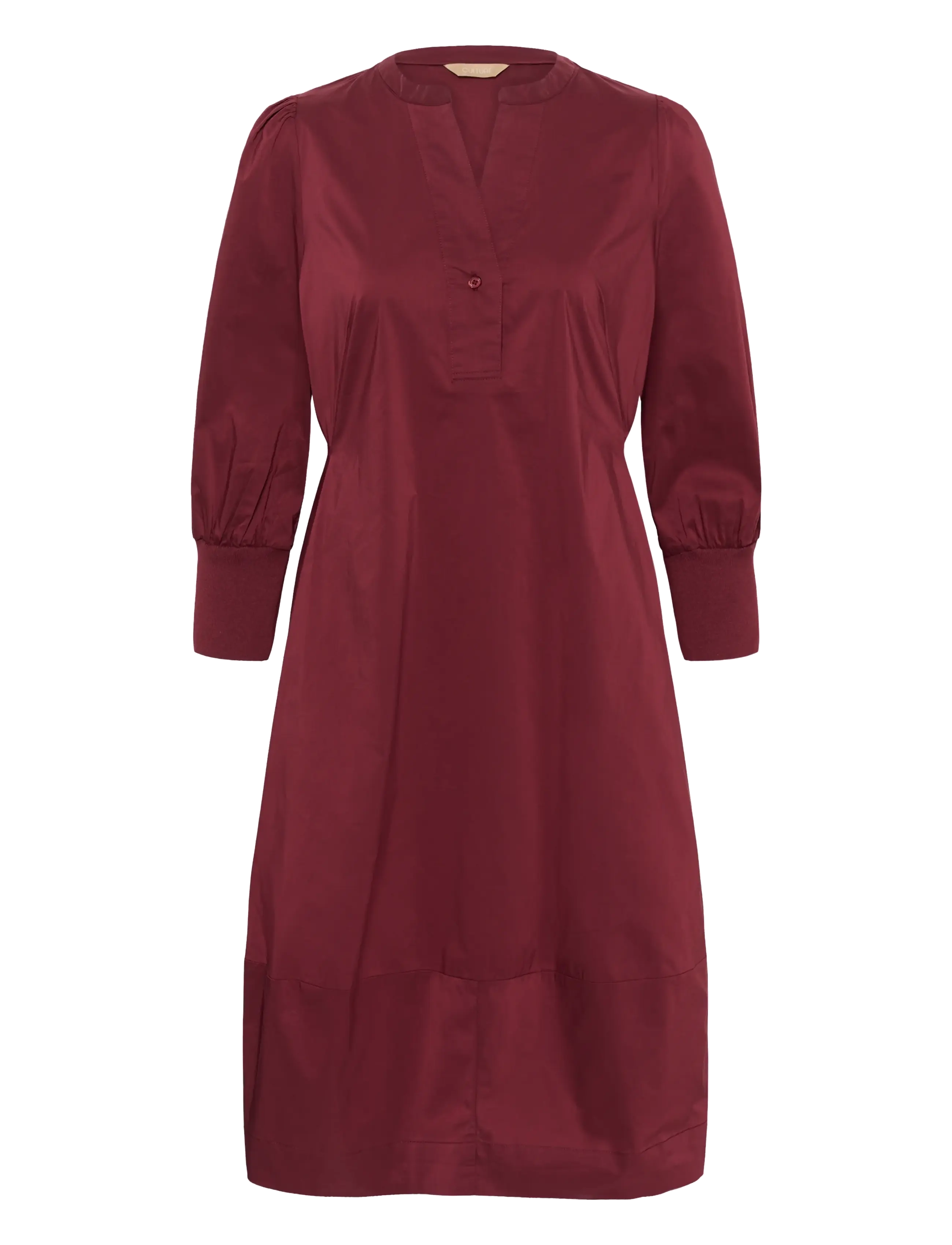 Culture CUantoinett 3/4 Sleeve Dress - Midi kjoler - CHOCOLATE TRUFFLE / burgundy