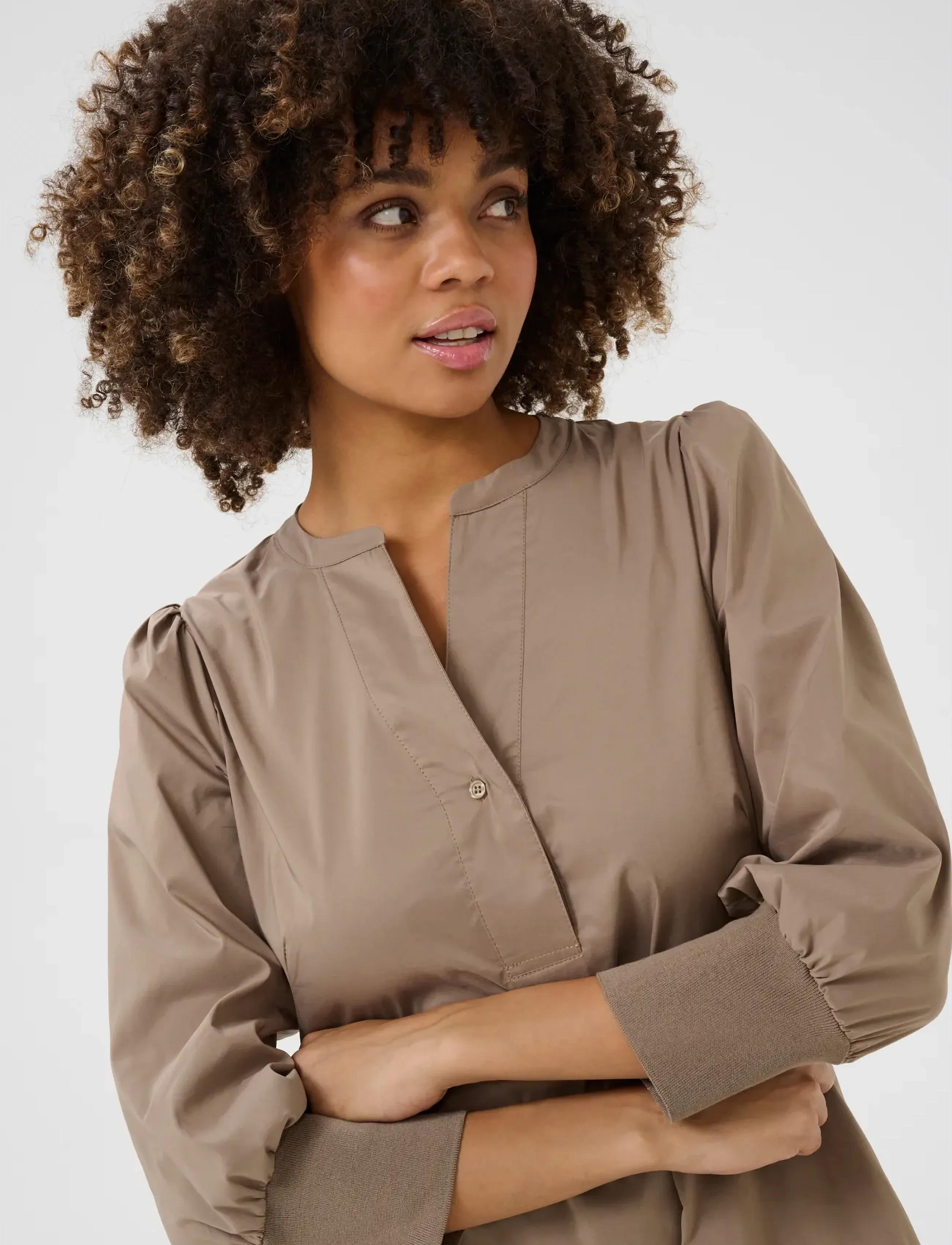 Culture - CUantoinett 3/4 Sleeve Dress - midikleider - pine bark - 5
